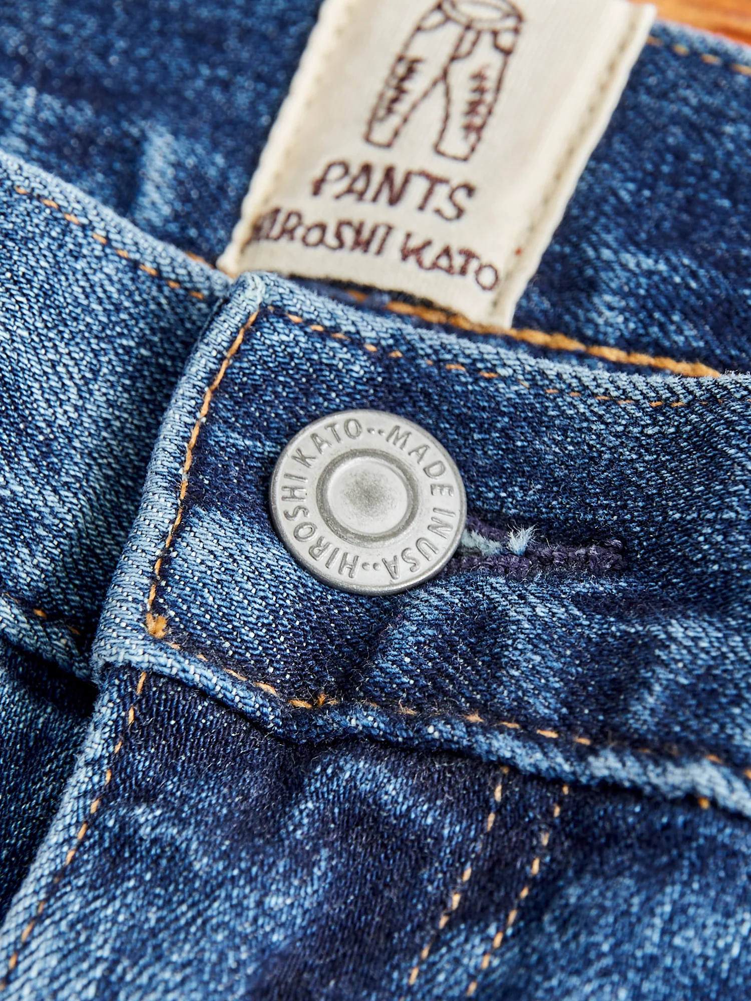 "Neil" 10.5oz Indigo Washed Stretch Selvedge Denim - Pen Slim - Image 4