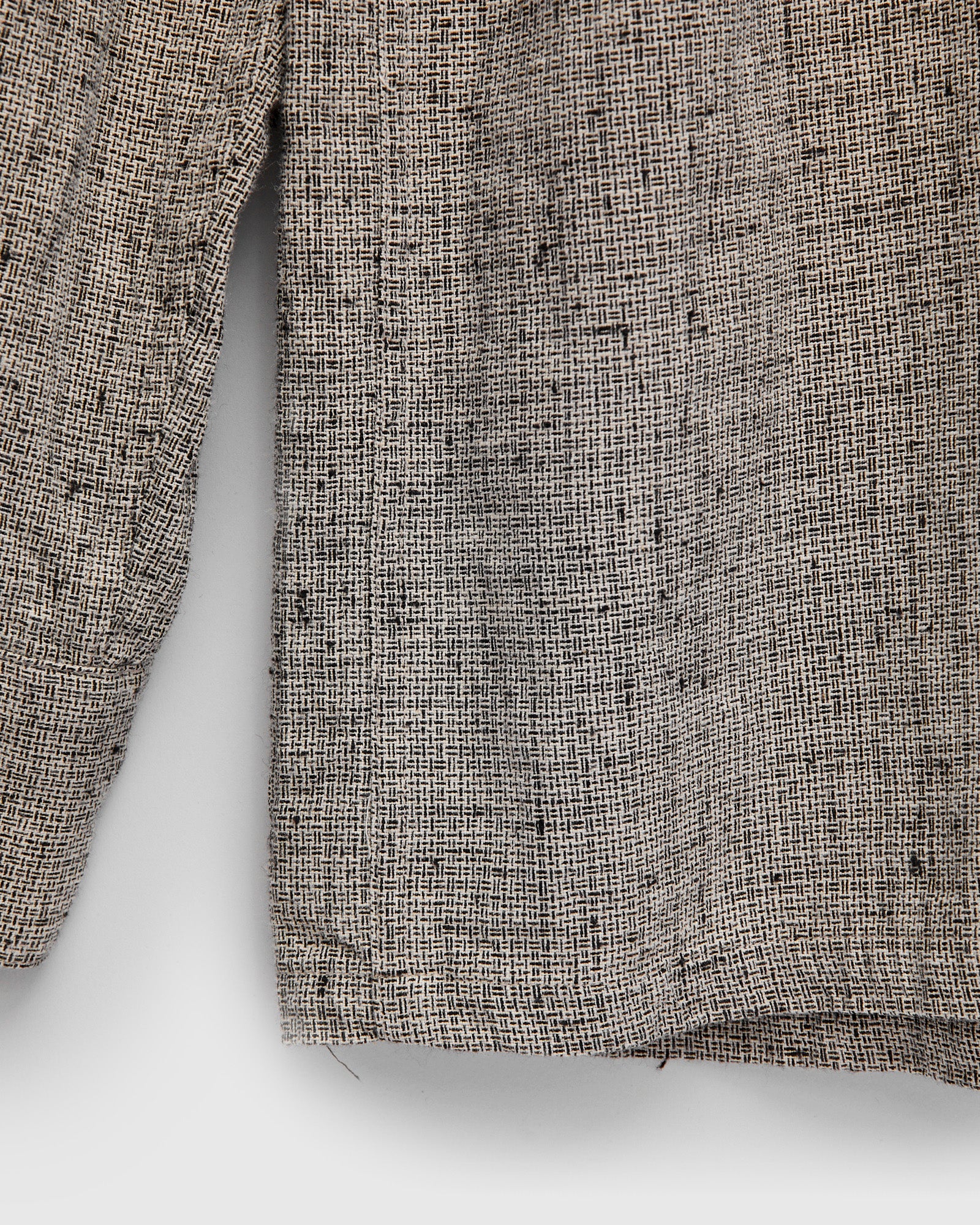 Nep Check Linen Button-Down Shirt in Beige - Image 7