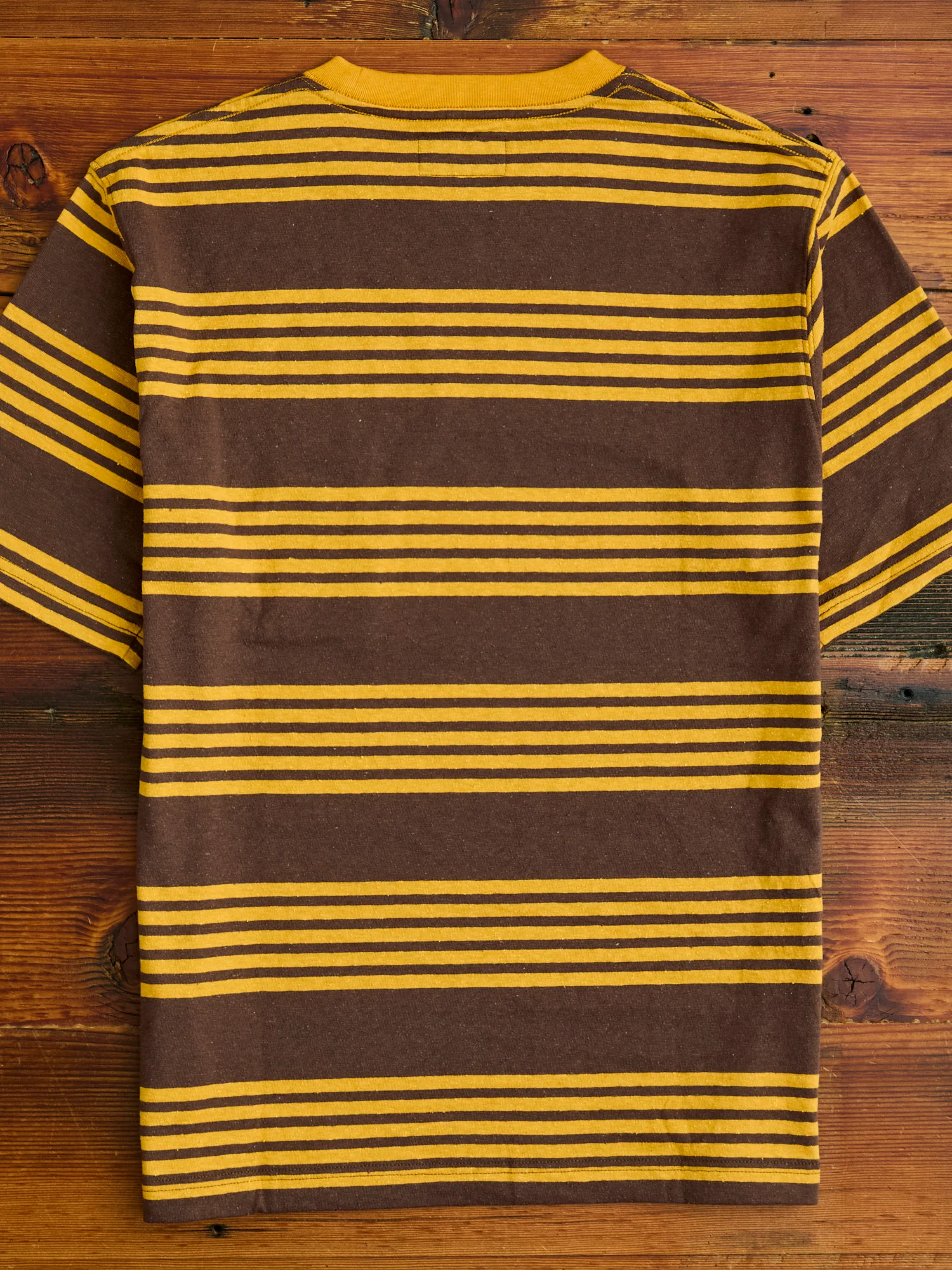 Nep Stripe Pocket T-Shirt in Brown - Image 7