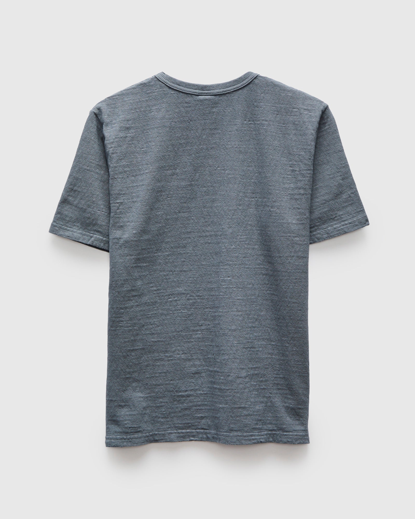 No. 8 Slub Nep Short Sleeve T-Shirt in Blue Grey - Image 3