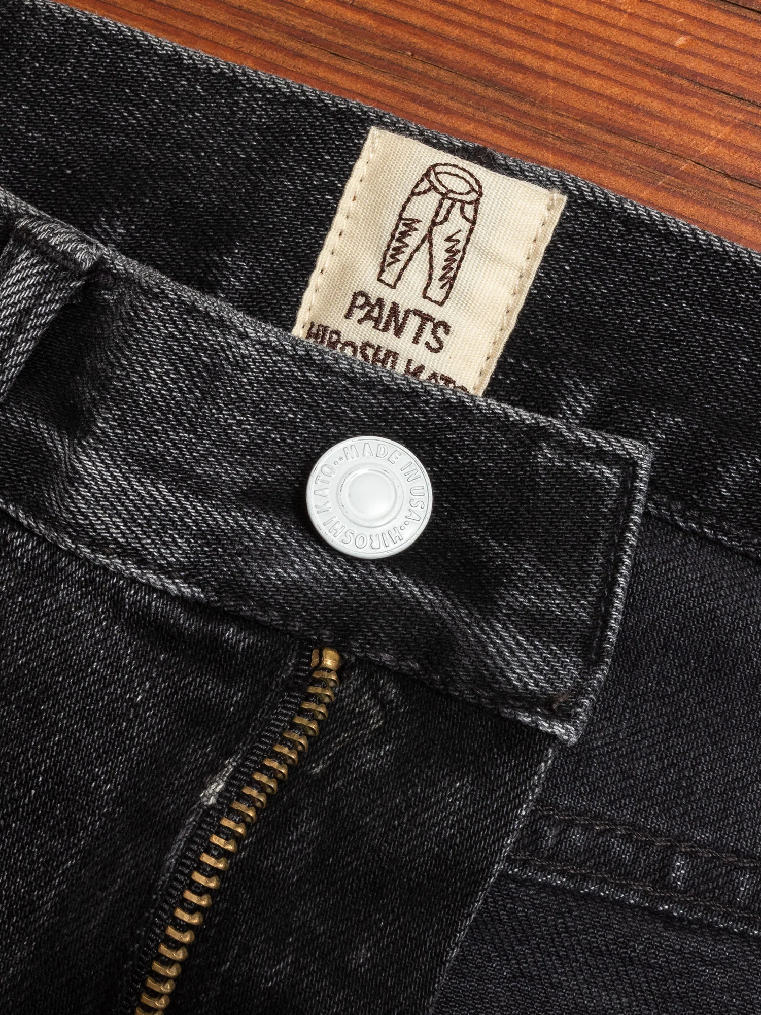 "Noel" 14oz Washed Black Stretch Selvedge Denim - Scissors Slim Tapered - Image 7