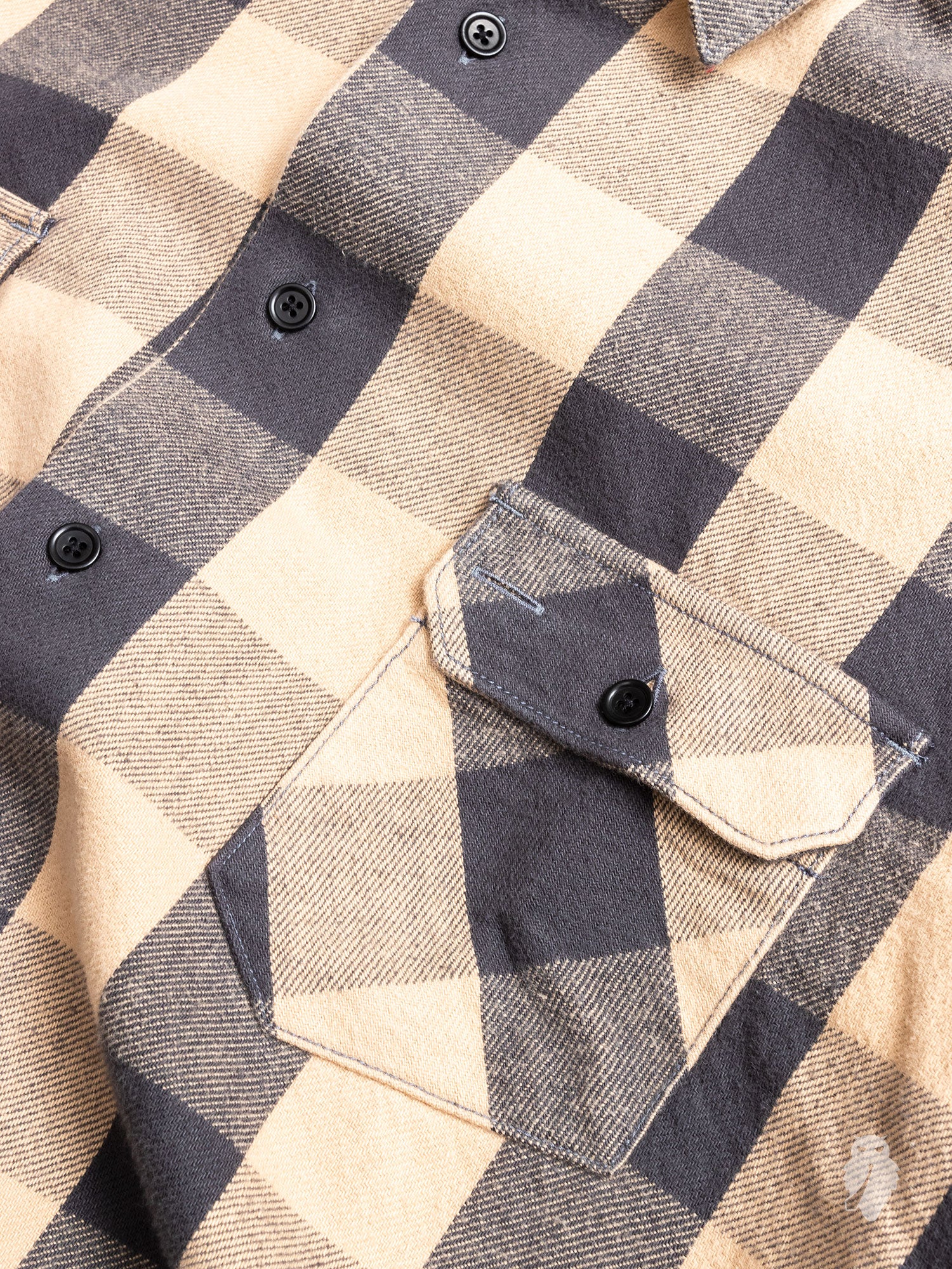 Norris Selvedge Flannel in Khaki - Image 3