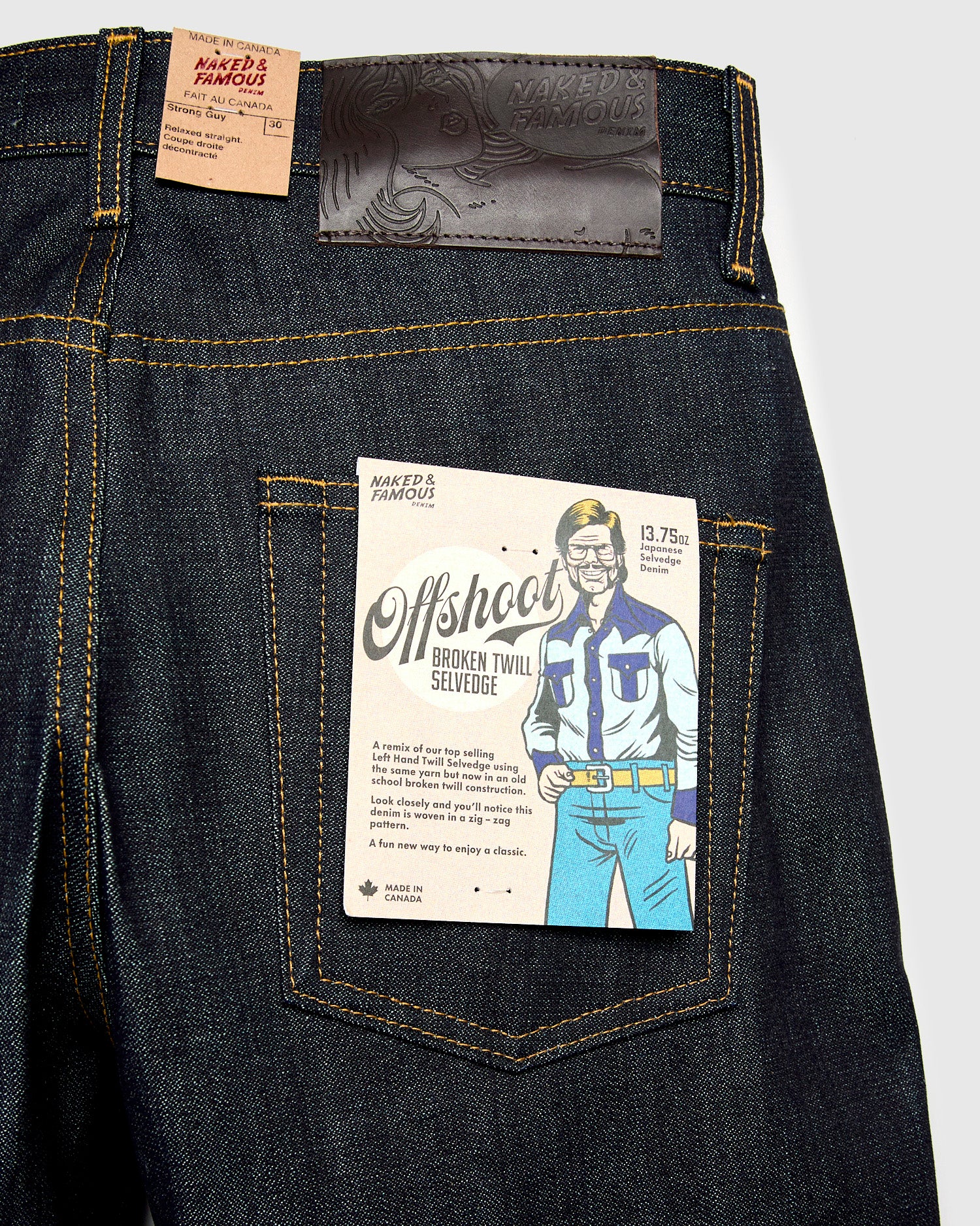 "Offshoot Broken Twill" 13.75oz Selvedge Denim - Strong Guy Fit - Image 4