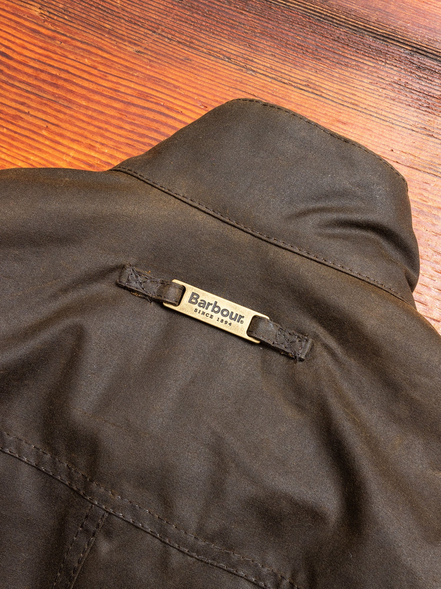 "Ogston" Wax Jacket in Olive - Image 15