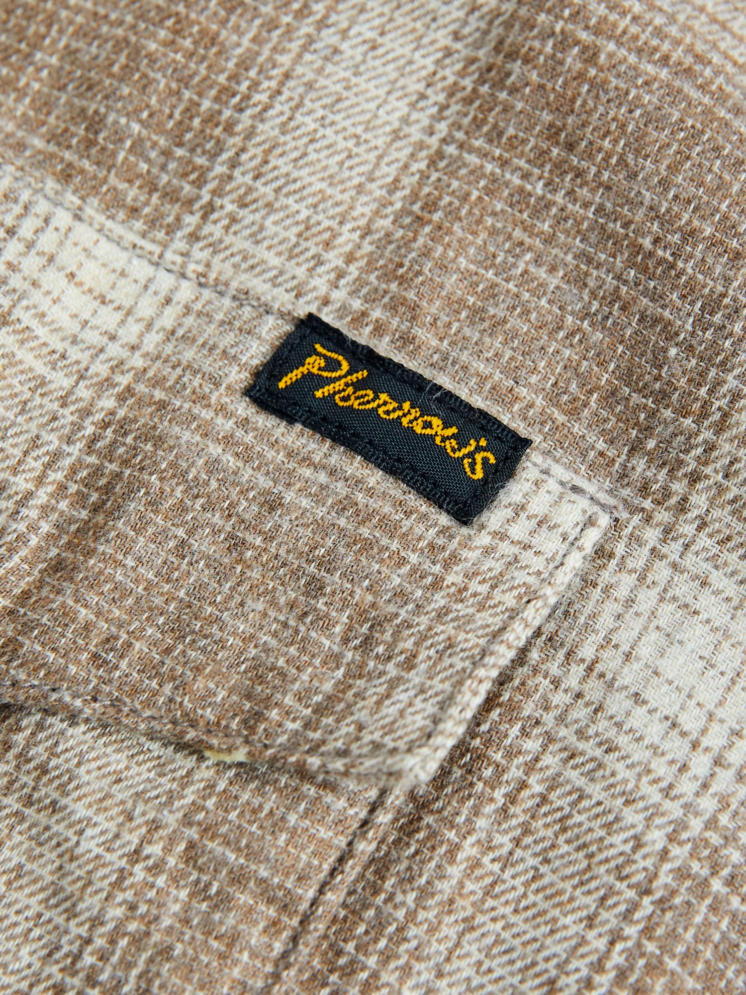 Ombre Check Western Shirt in Brown - Image 6