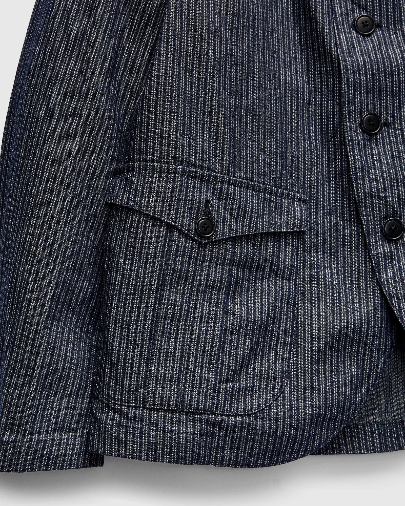 OR-4325 Dobby Sack Jacket in Indigo Stripe - Image 8