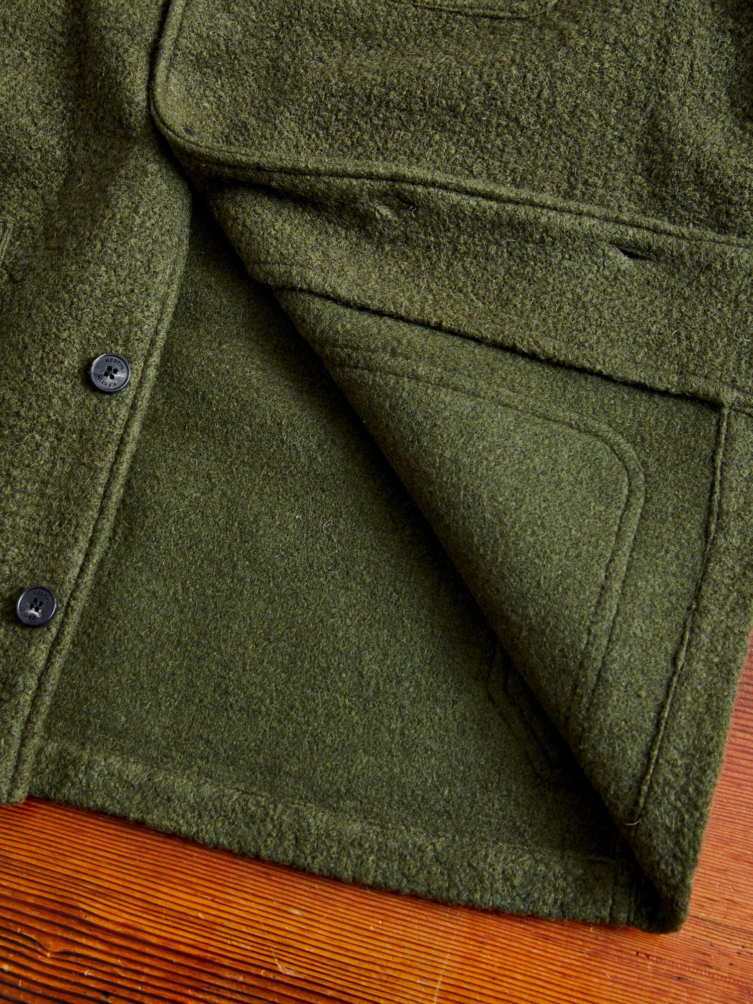 Italian Wool Ormiston Jacket in Defender Green - Image 7