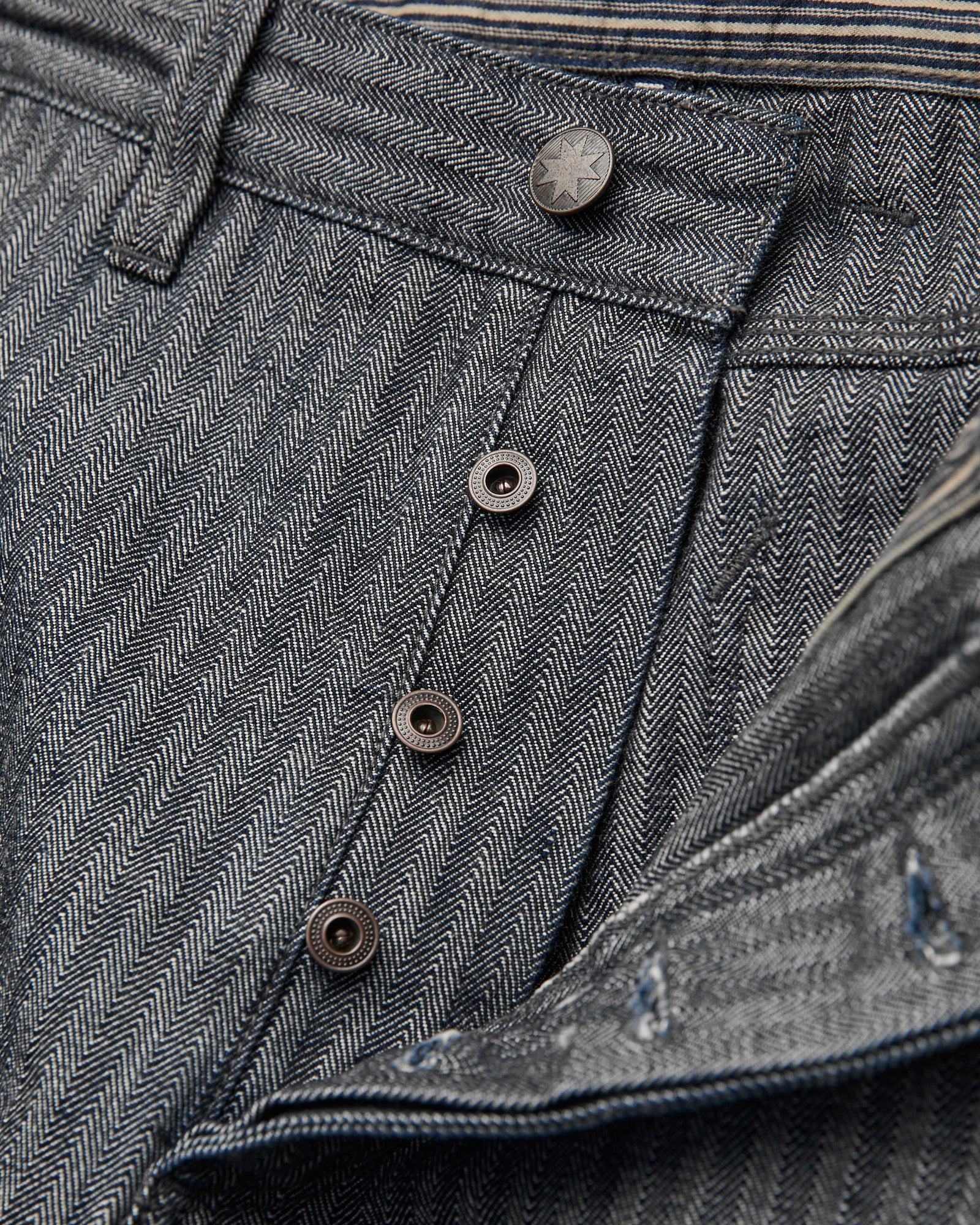 Ortega Pant in 13oz Grey Herringbone - Image 6