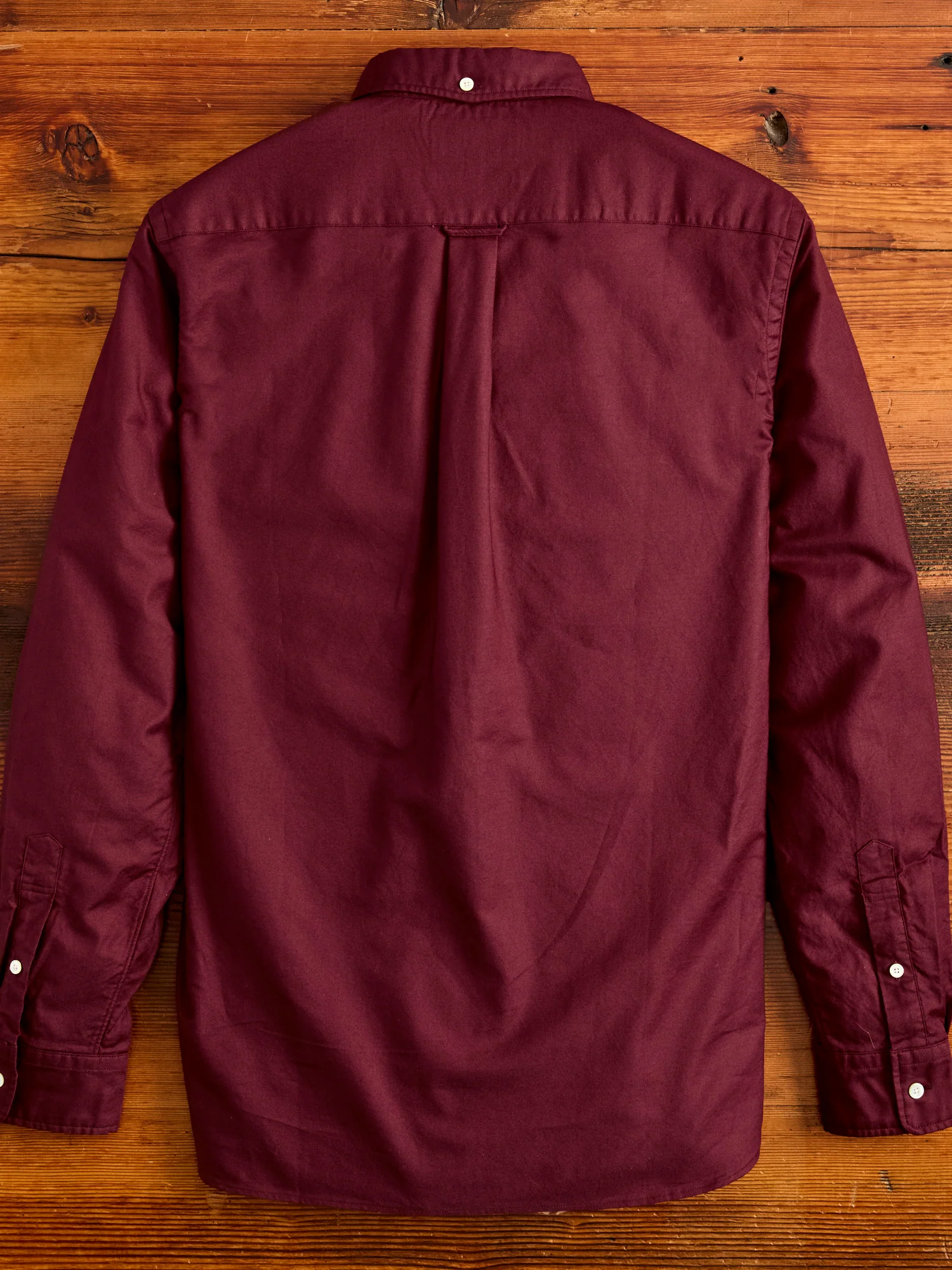 Oxford Button-Down Shirt in Burgundy - Image 7