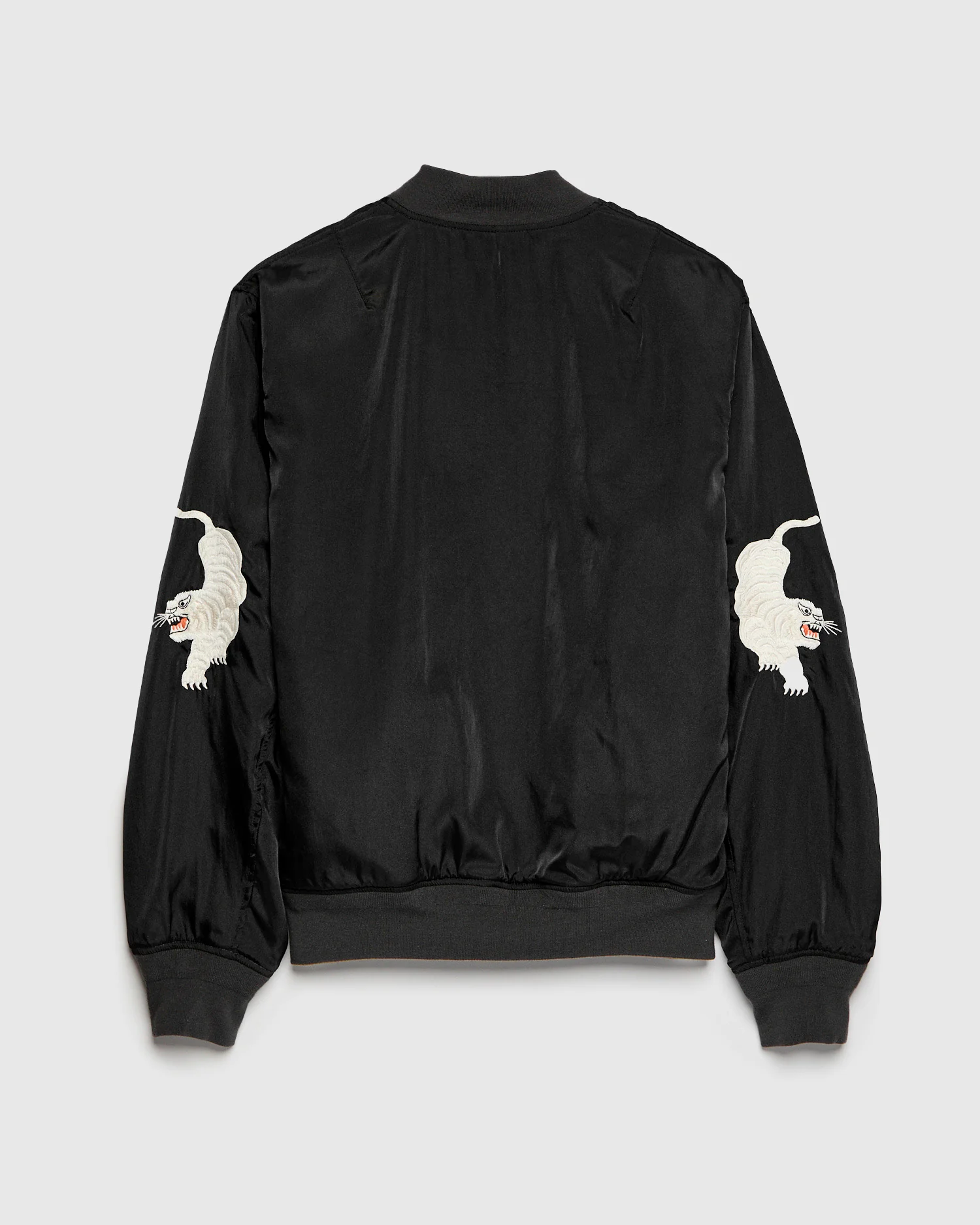 "Panther" Reversible Nylon Twill MA-1 Bomber Jacket in Brown - Image 4