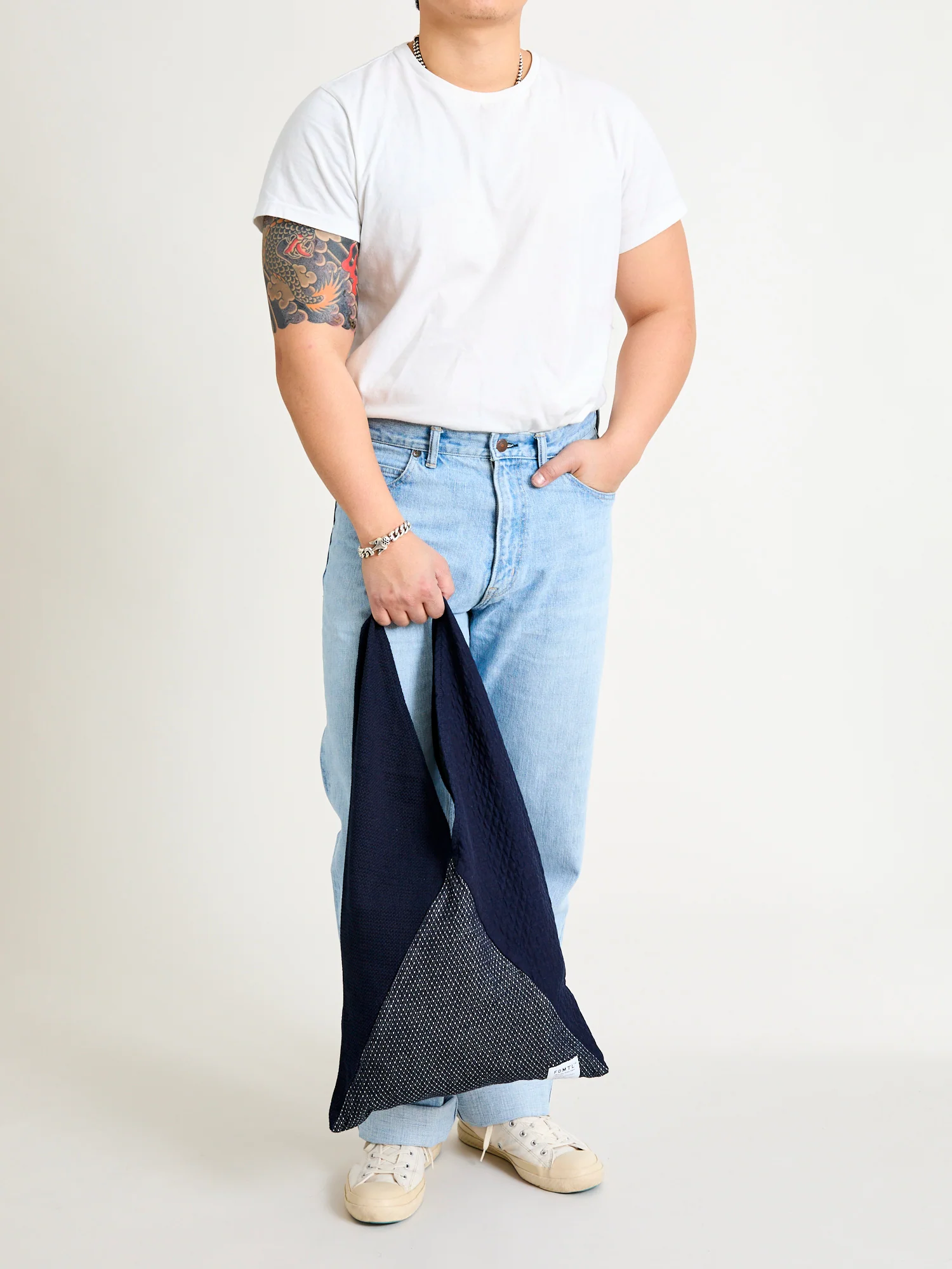 Patchwork Azuma Bag in Indigo Rinse - Image 8