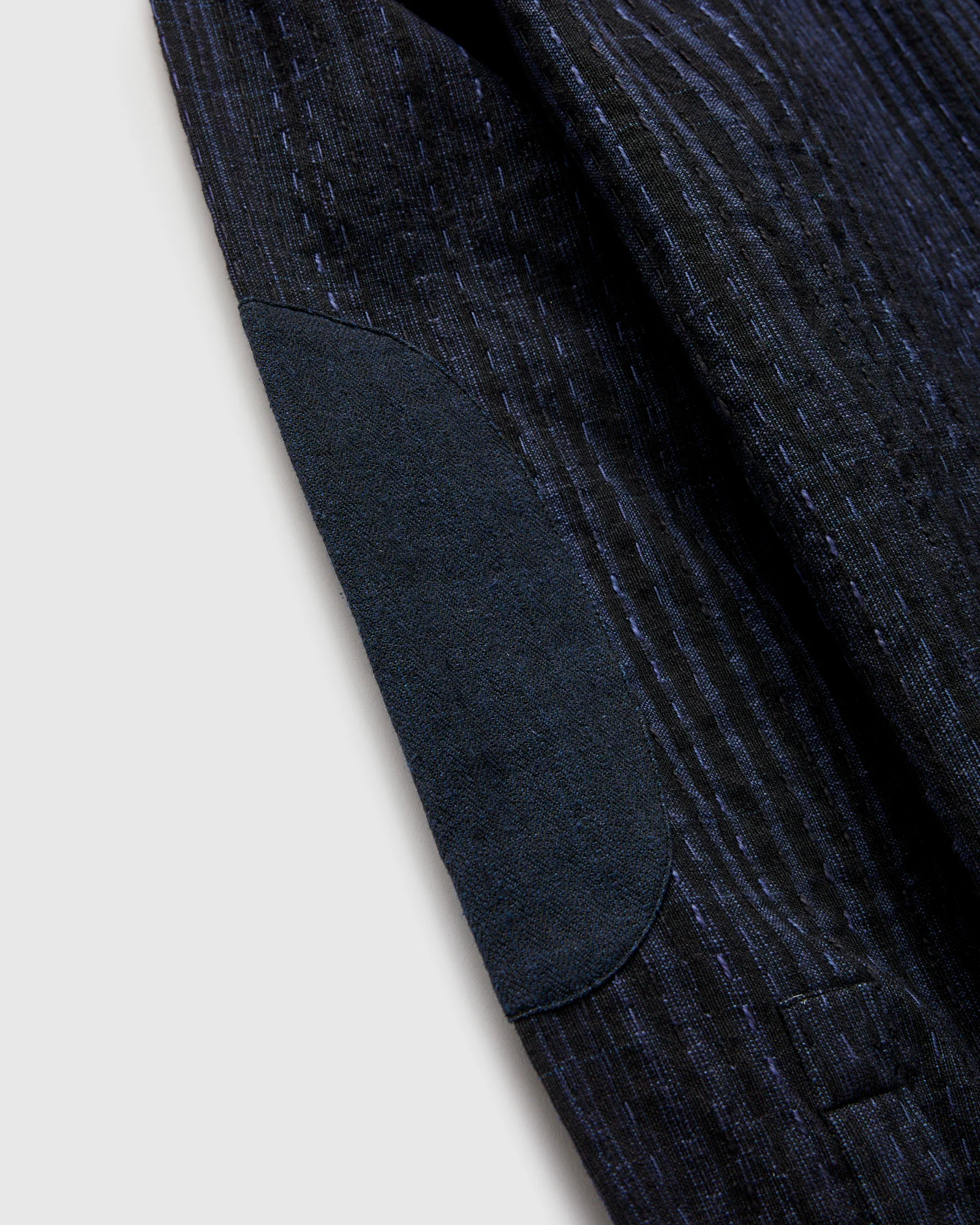 Patchwork Matty Overshirt in Iron Indigo Spacedye - Image 7
