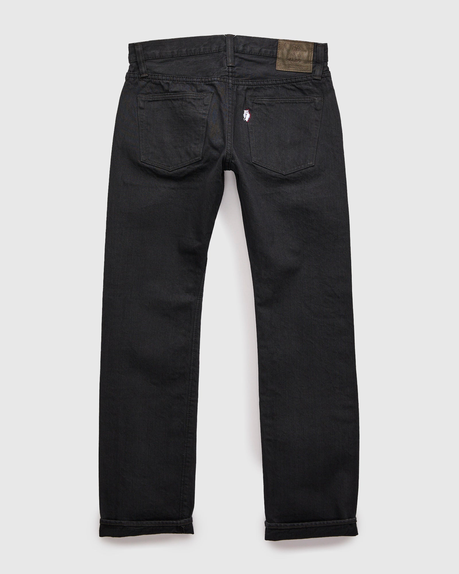"Moonrock" 14oz Rinsed Charcoal Grey Selvedge Denim - Slim Straight Fit - Image 3