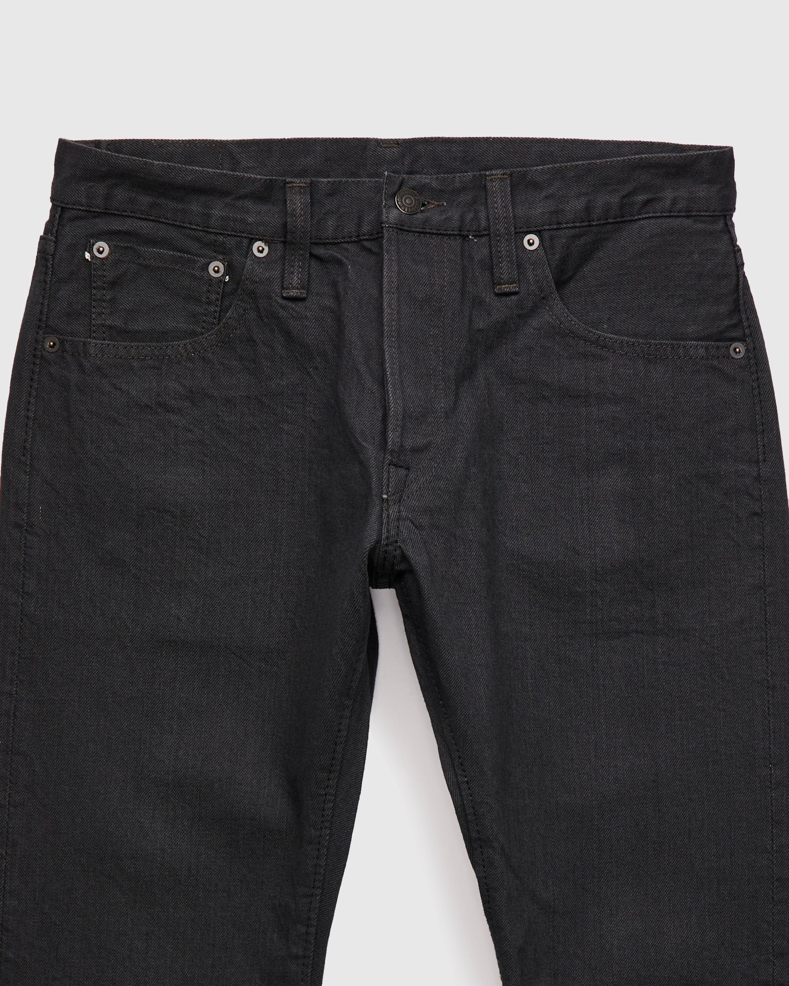 "Moonrock" 14oz Rinsed Charcoal Grey Selvedge Denim - Slim Straight Fit - Image 6