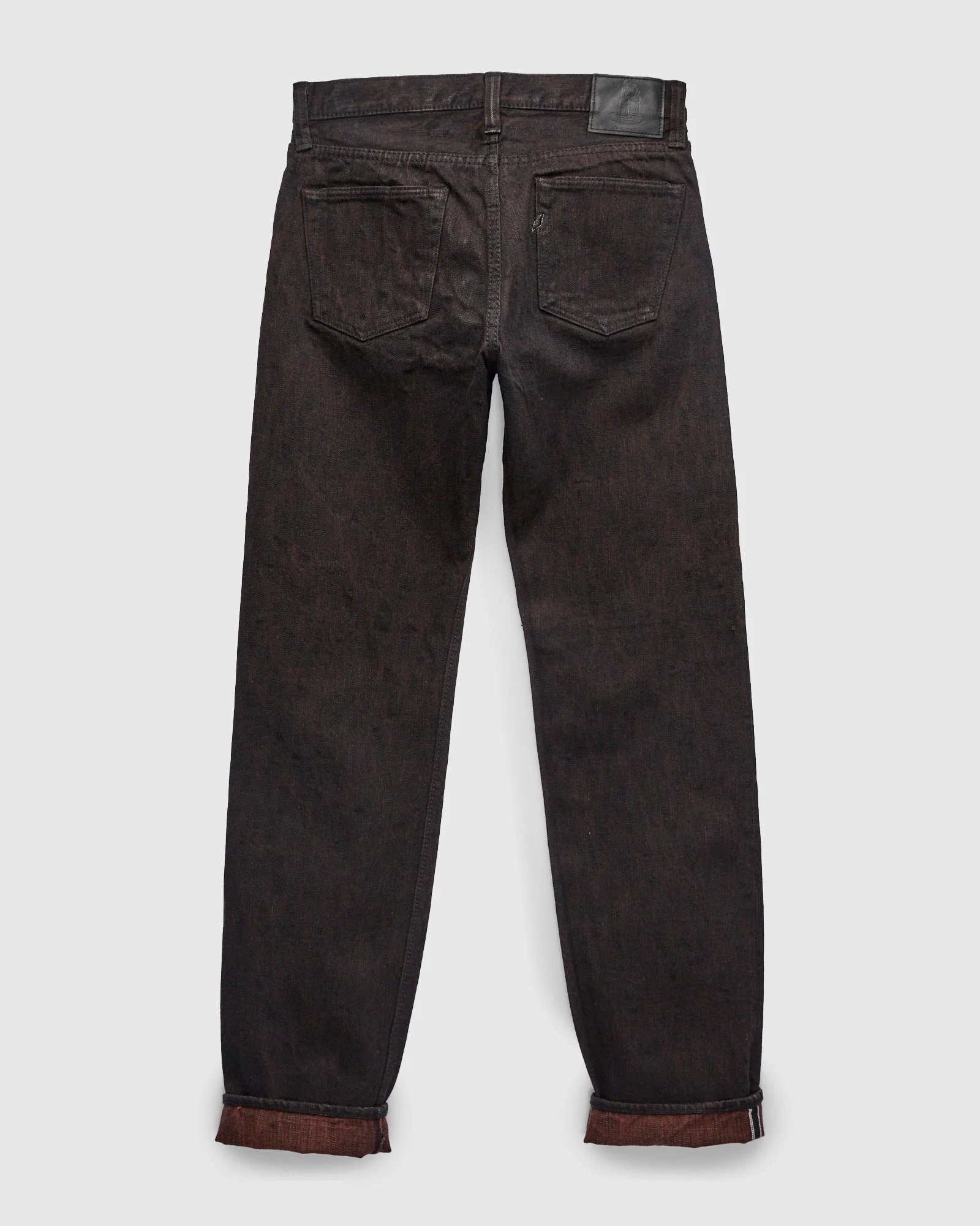 PER-EX-003-BK "Black x Persimmon Extra Slub" 15oz Rinsed Selvedge Denim - Regular Straight Fit - Image 3