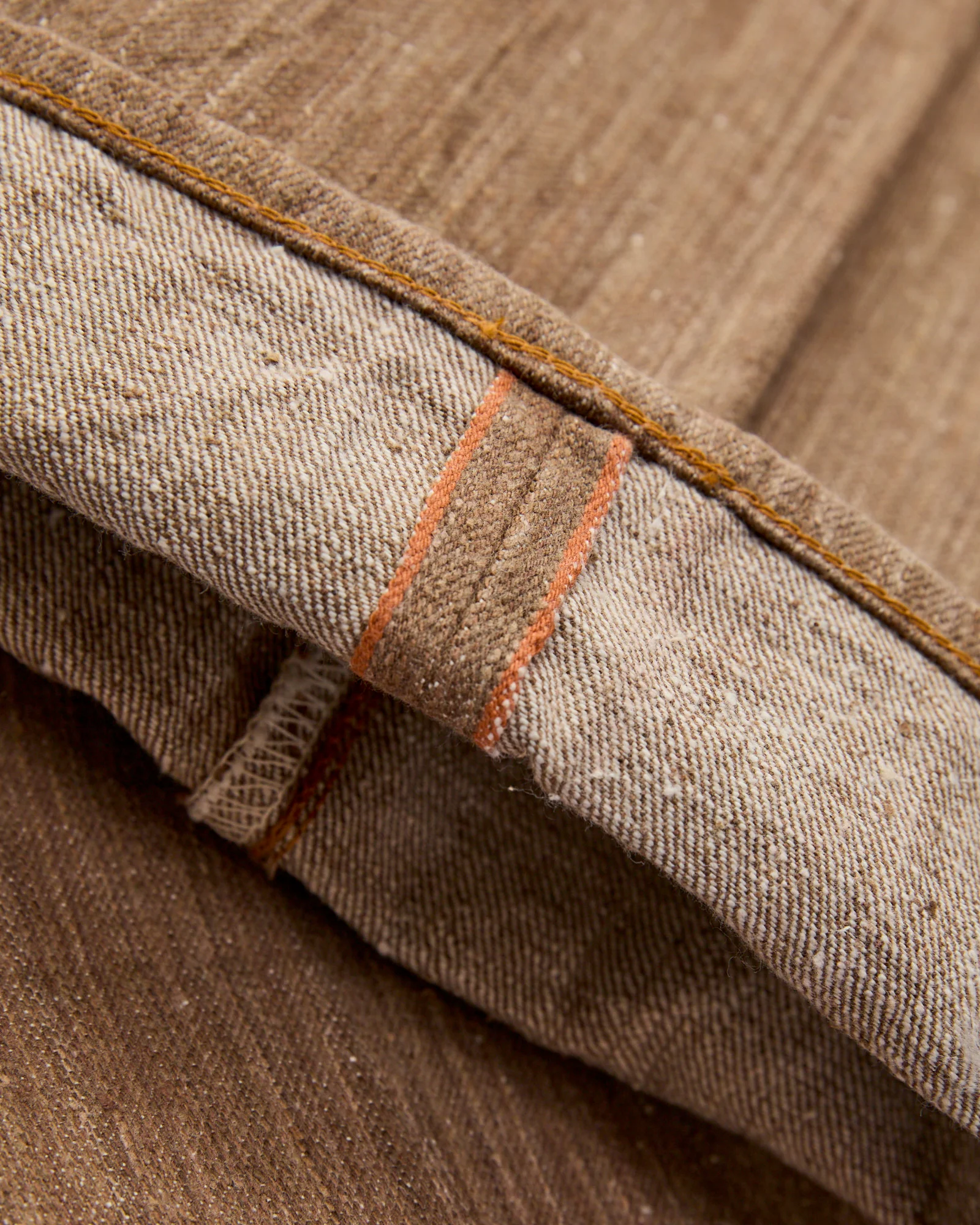 "Persimmon" 13oz Natural Dye Selvedge Denim - Regular Straight Fit - Image 10