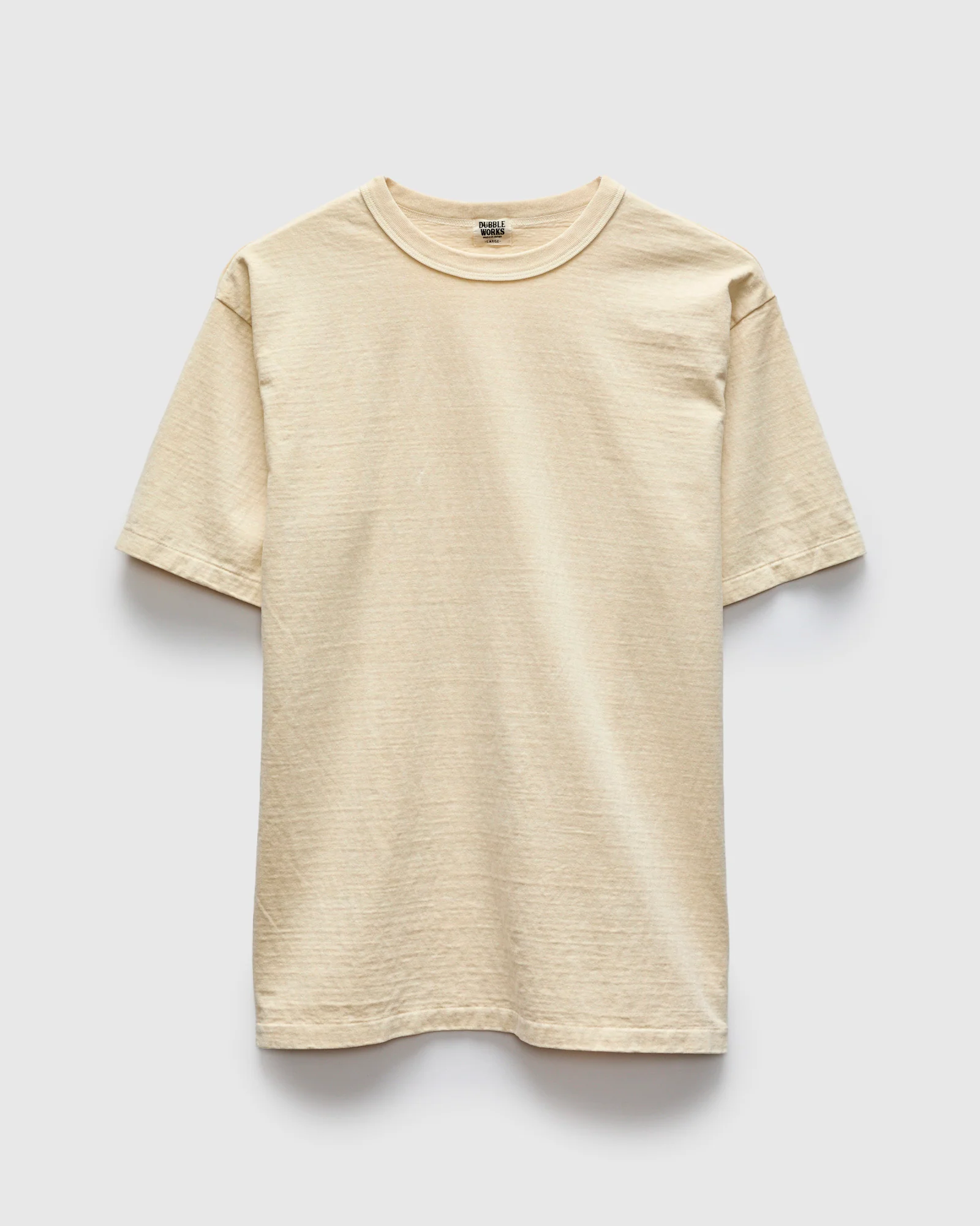 Pigment Dyed Fallen Cotton Slub Tee in Cream
