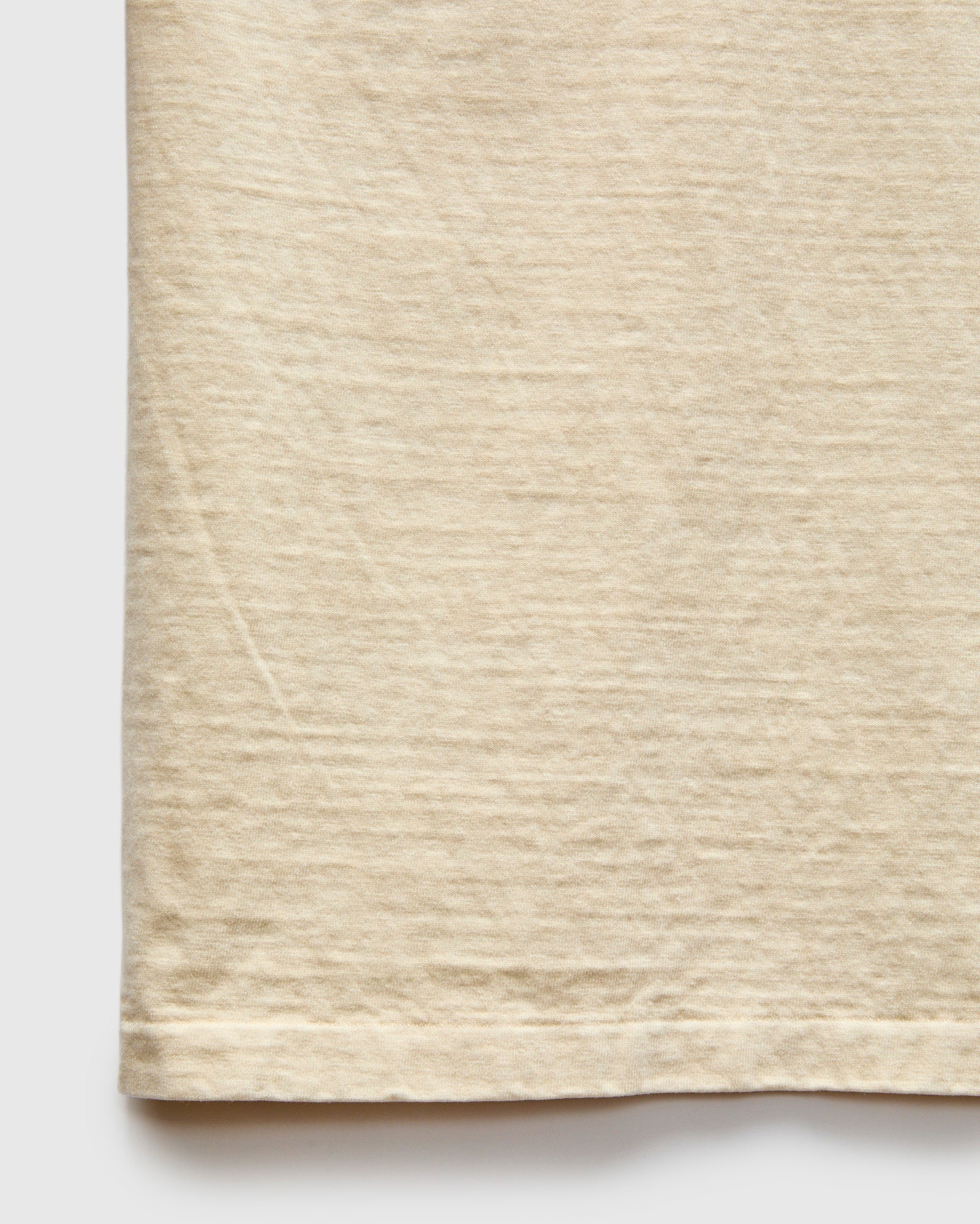 Pigment Dyed Fallen Cotton Slub Tee in Cream - Image 7
