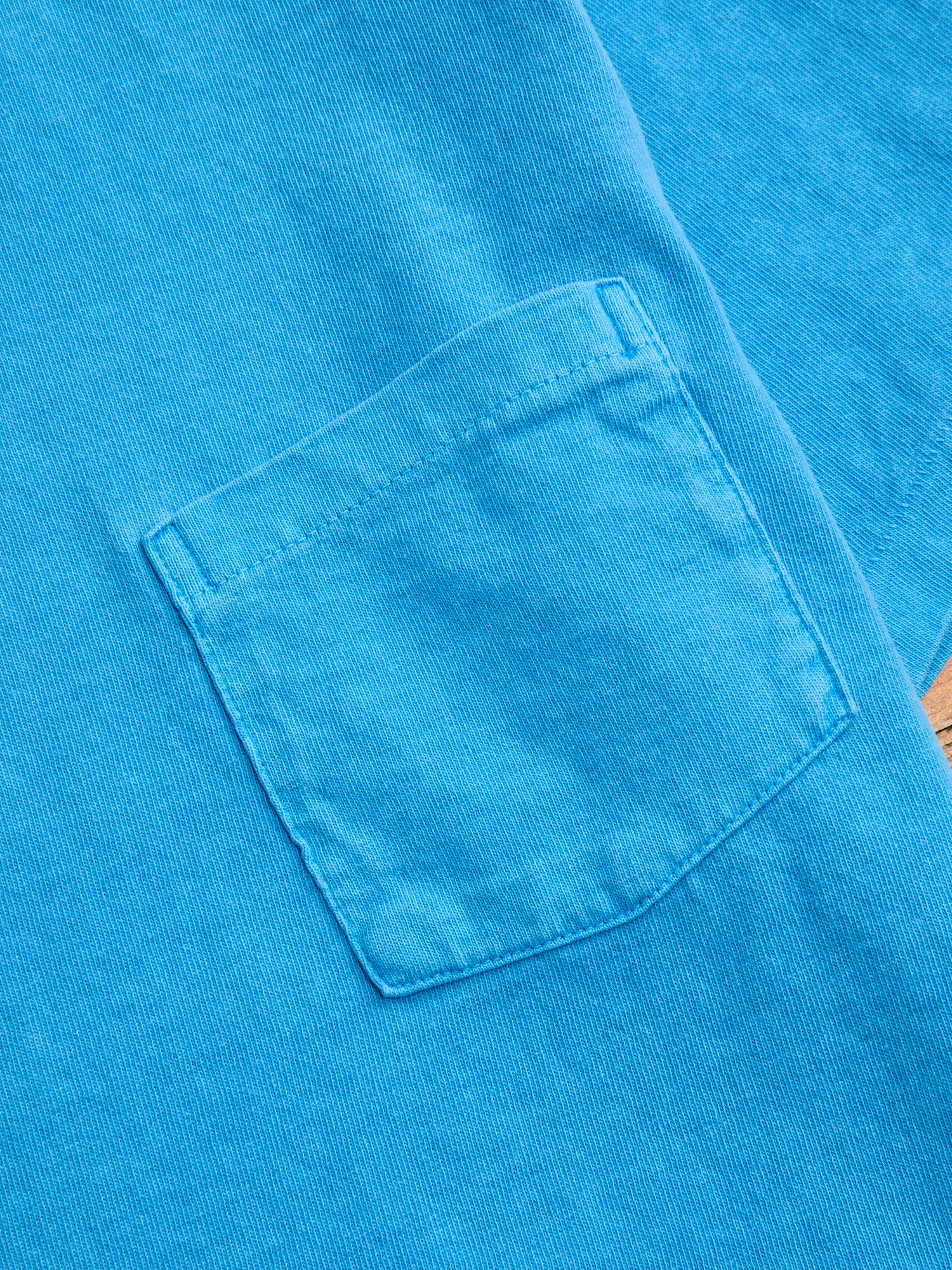 Pigment Dyed Pocket Tee in Adriatic Sea - Image 5