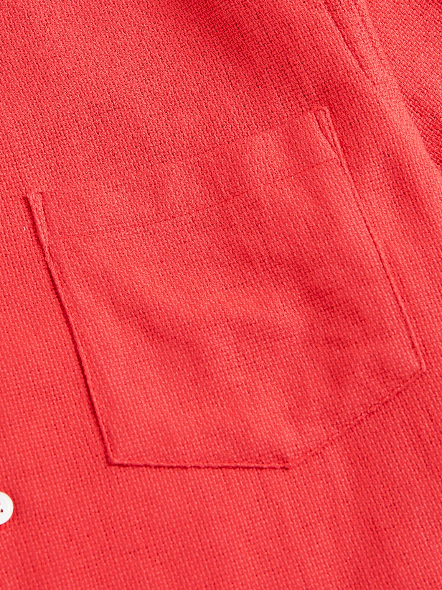 Pique Button-Up Shirt in Clay - Image 5