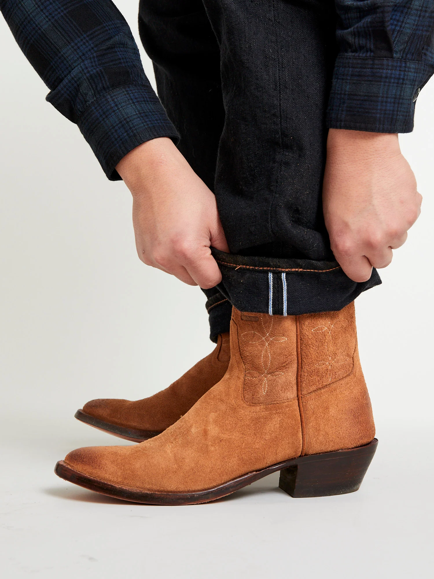 Plainview Suede Cowboy Boot in Light Java - Image 2