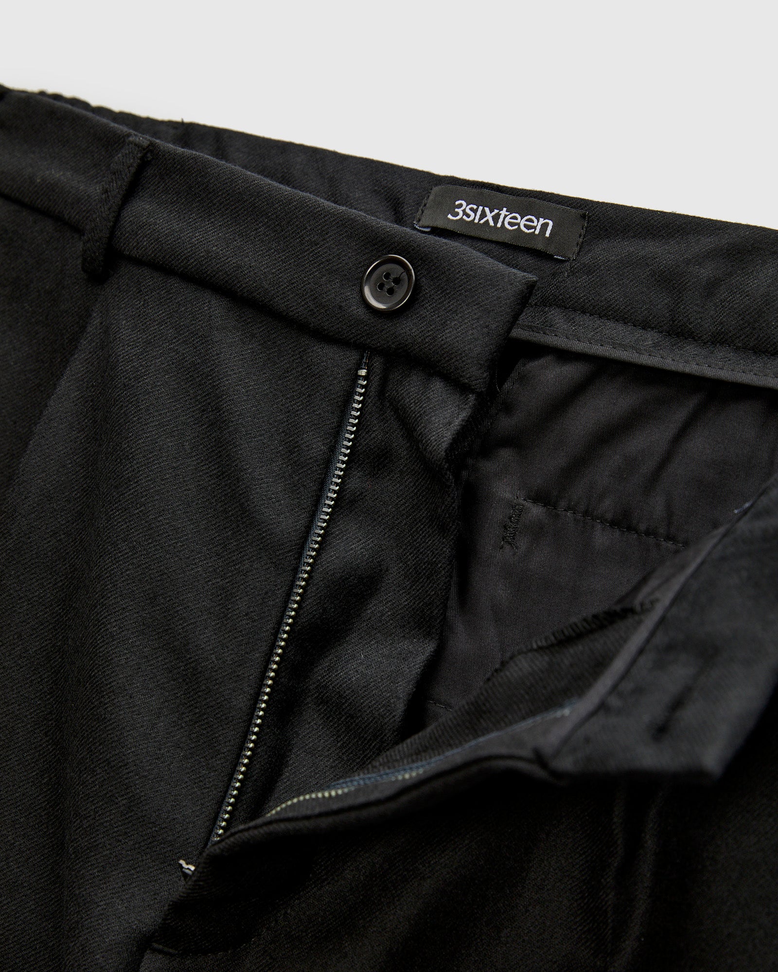 Pleated Trouser in Black Wool - Image 6