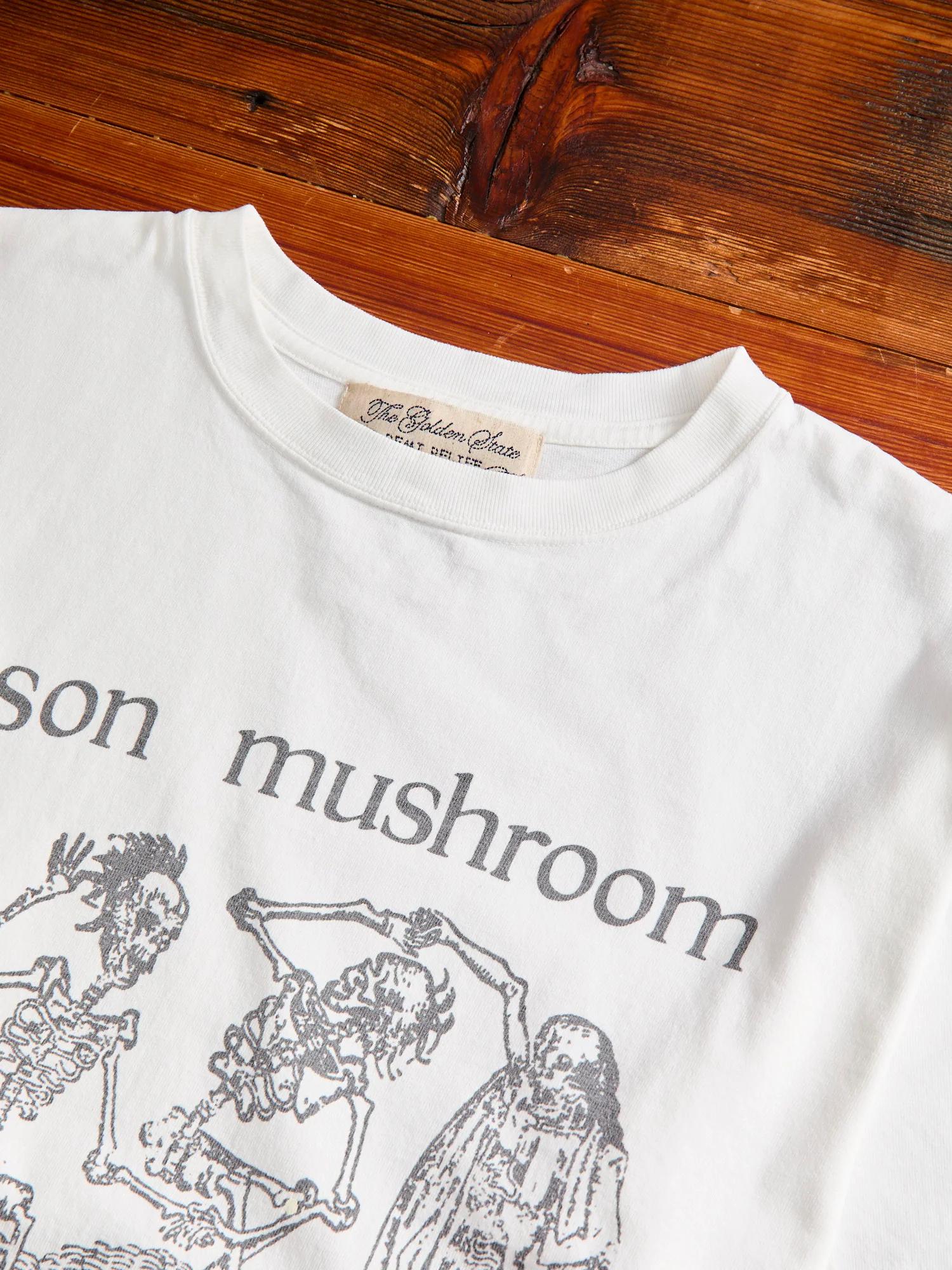 "Poison Mushroom" New Finish T-Shirt in Off White - Image 3