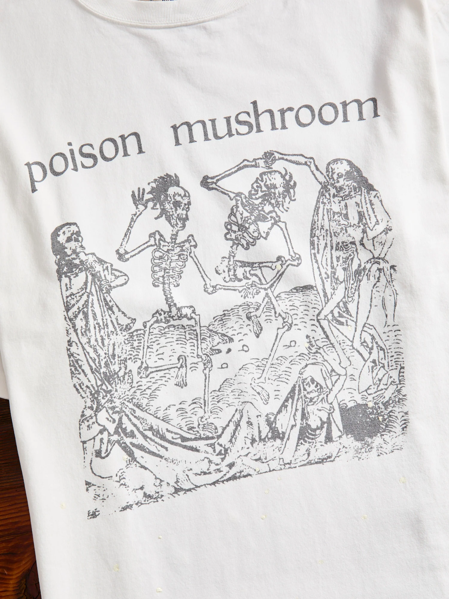 "Poison Mushroom" New Finish T-Shirt in Off White - Image 5