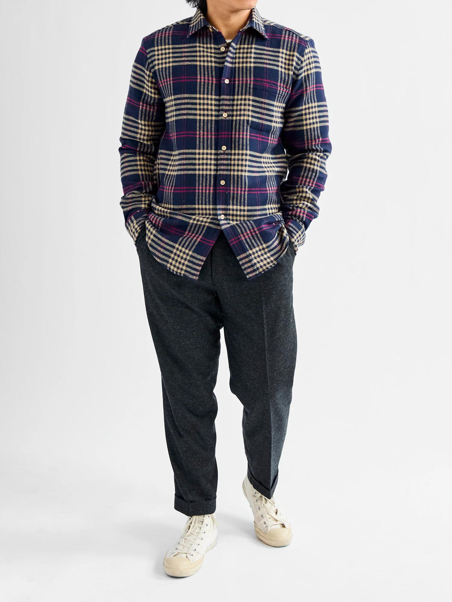 Pomar Button-Up Shirt in Navy - Image 8