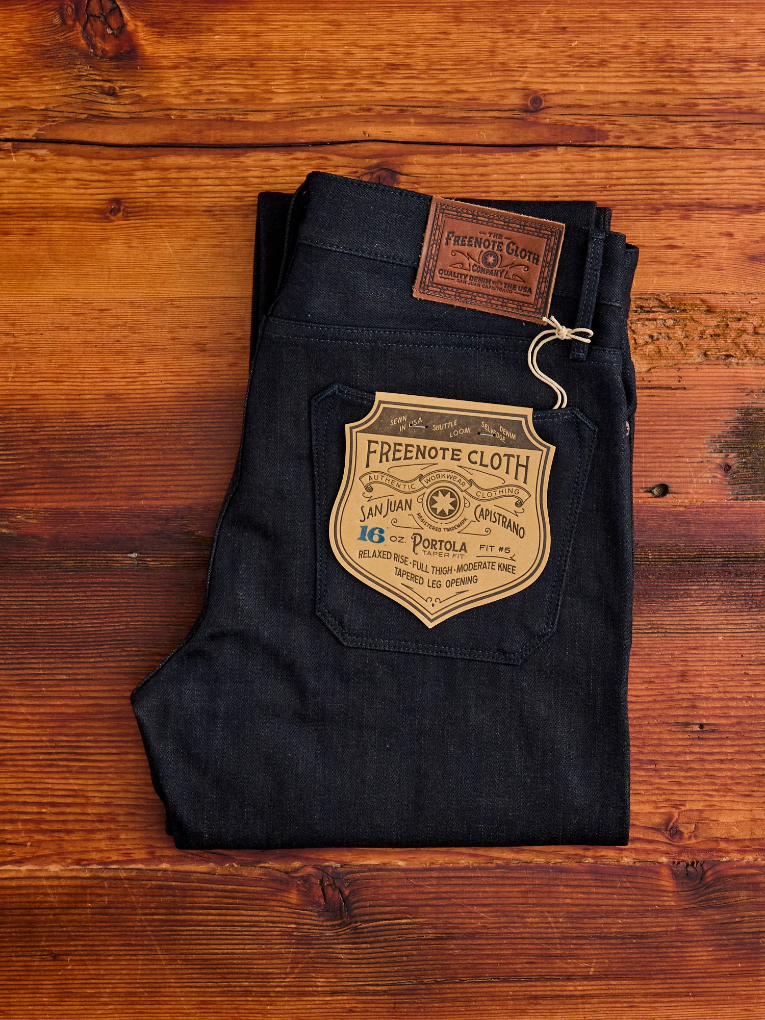 "Portola" 16oz Blue Brown Selvedge Denim - Tapered Fit - Image 2