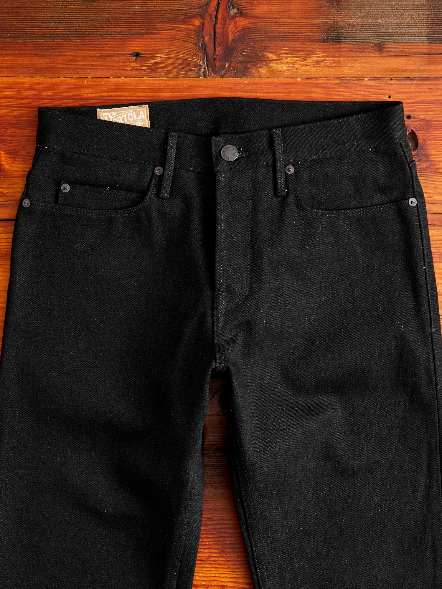 "Portola" 17oz Black Slub Selvedge Denim - Tapered Fit - Image 5