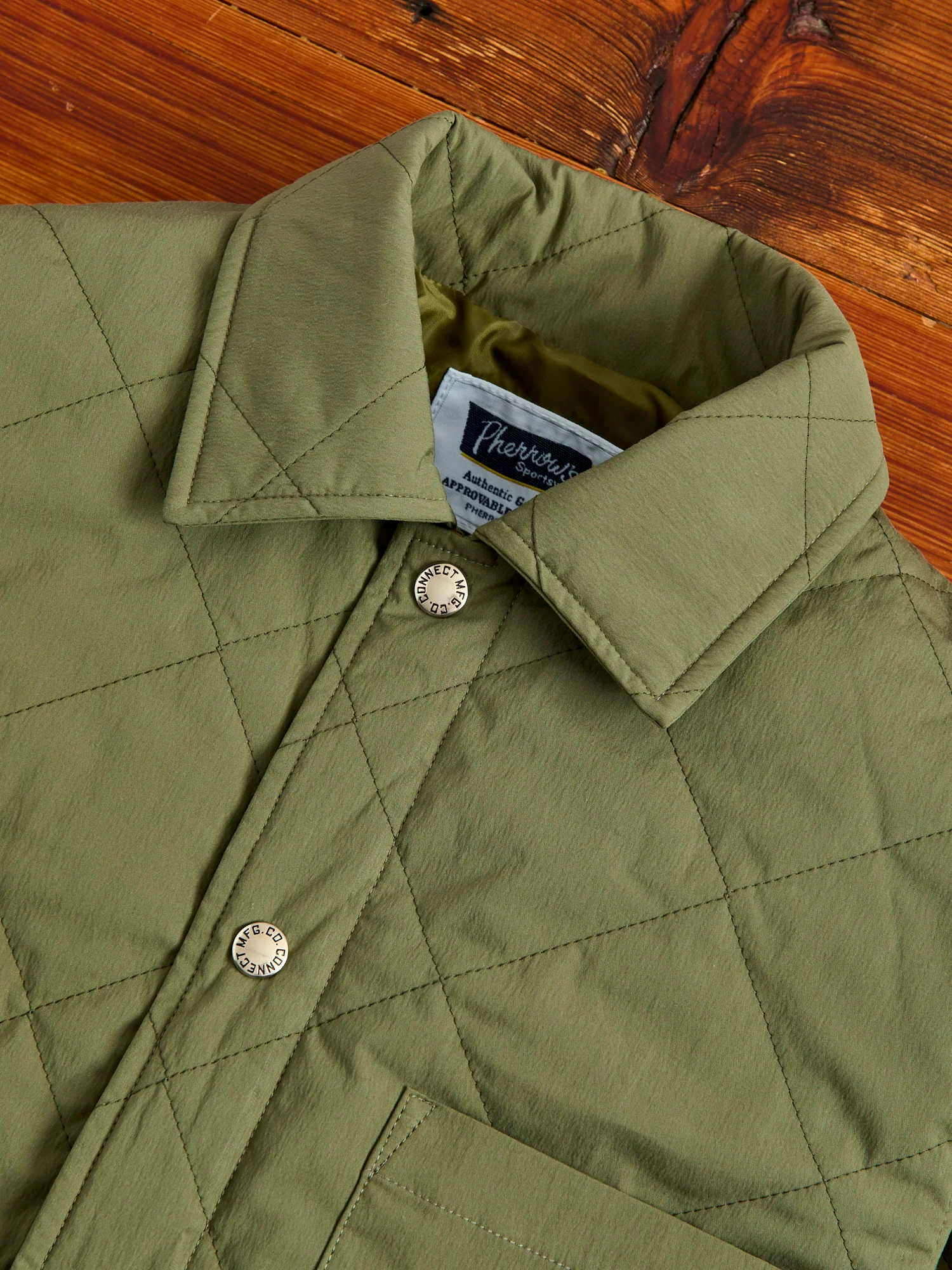 Quilted Overshirt Jacket in Sage - Image 5