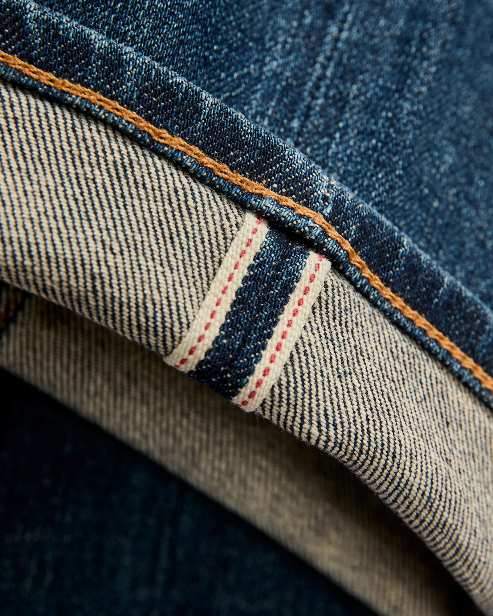 "Rain" 10.5oz Washed Indigo Stretch Selvedge Denim - Pen Slim - Image 8