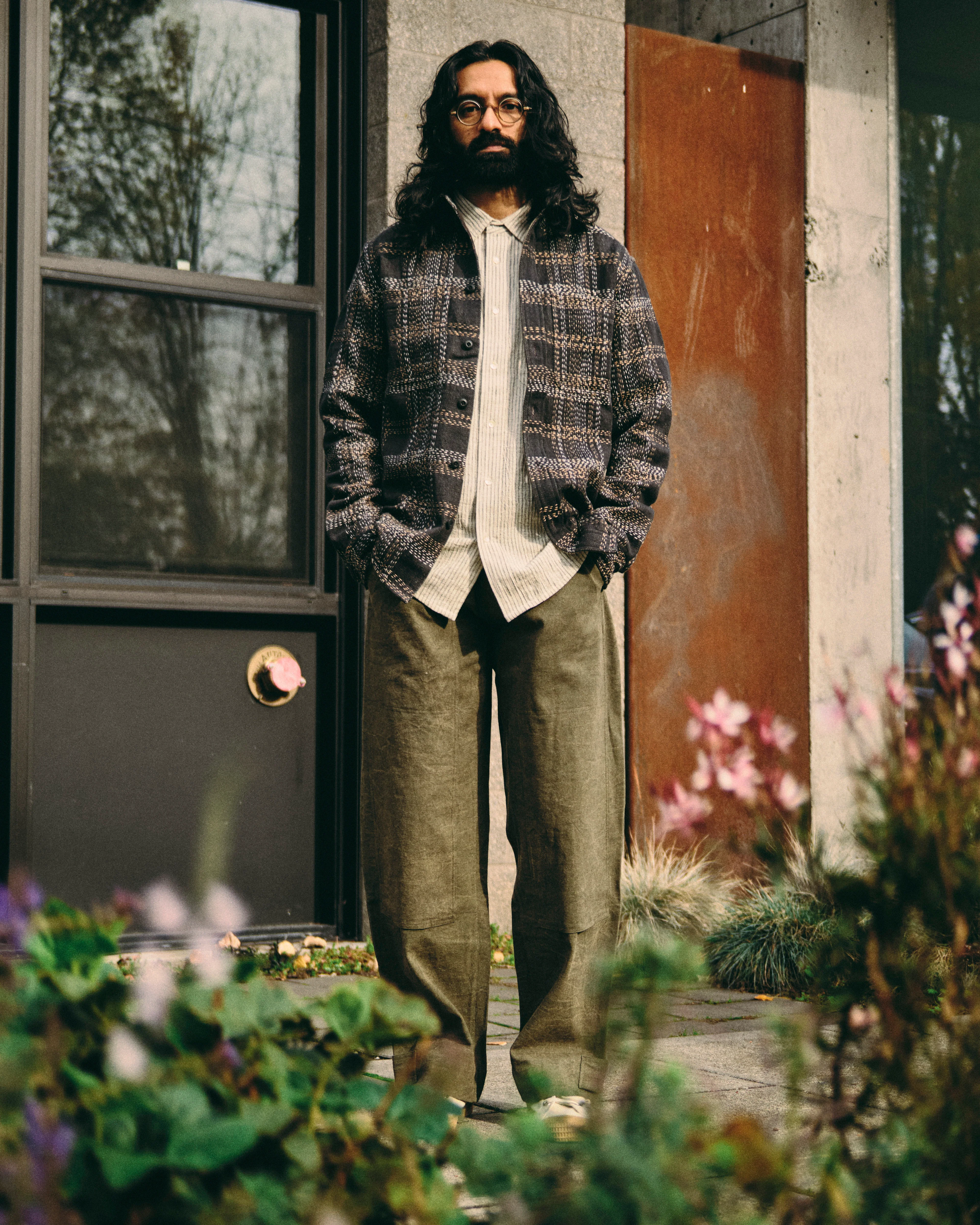 Raka Pants in Forest Green Crackle Canvas - Image 2