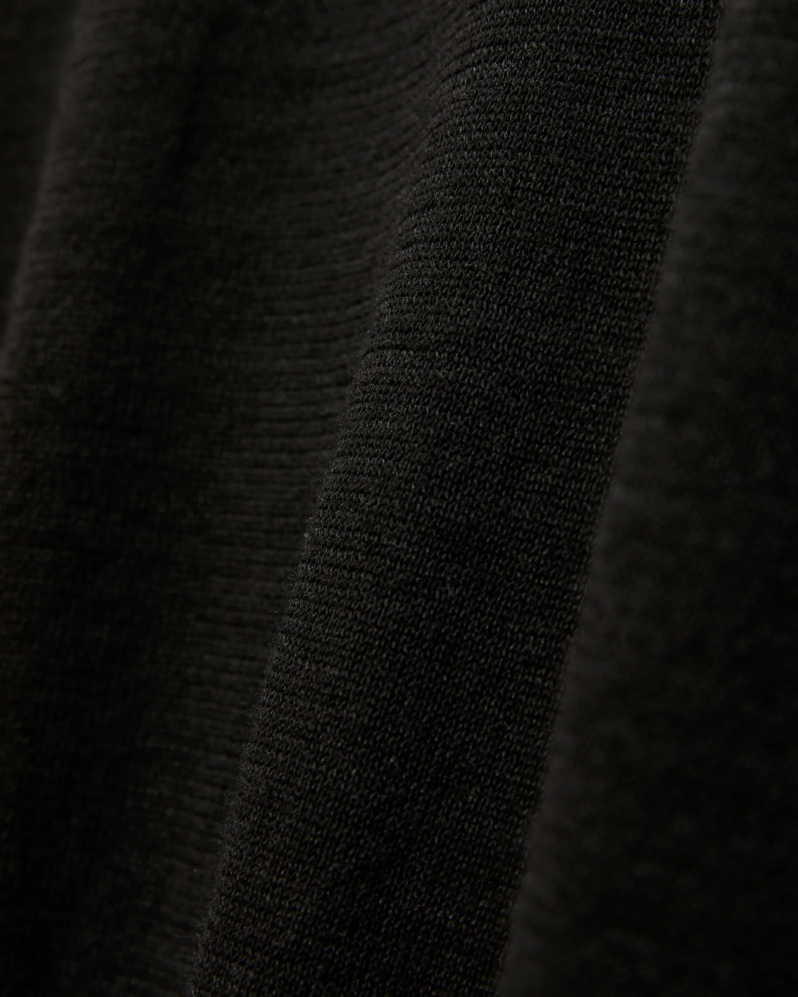 Ramie Wool Crewneck Sweater in Black - Image 2