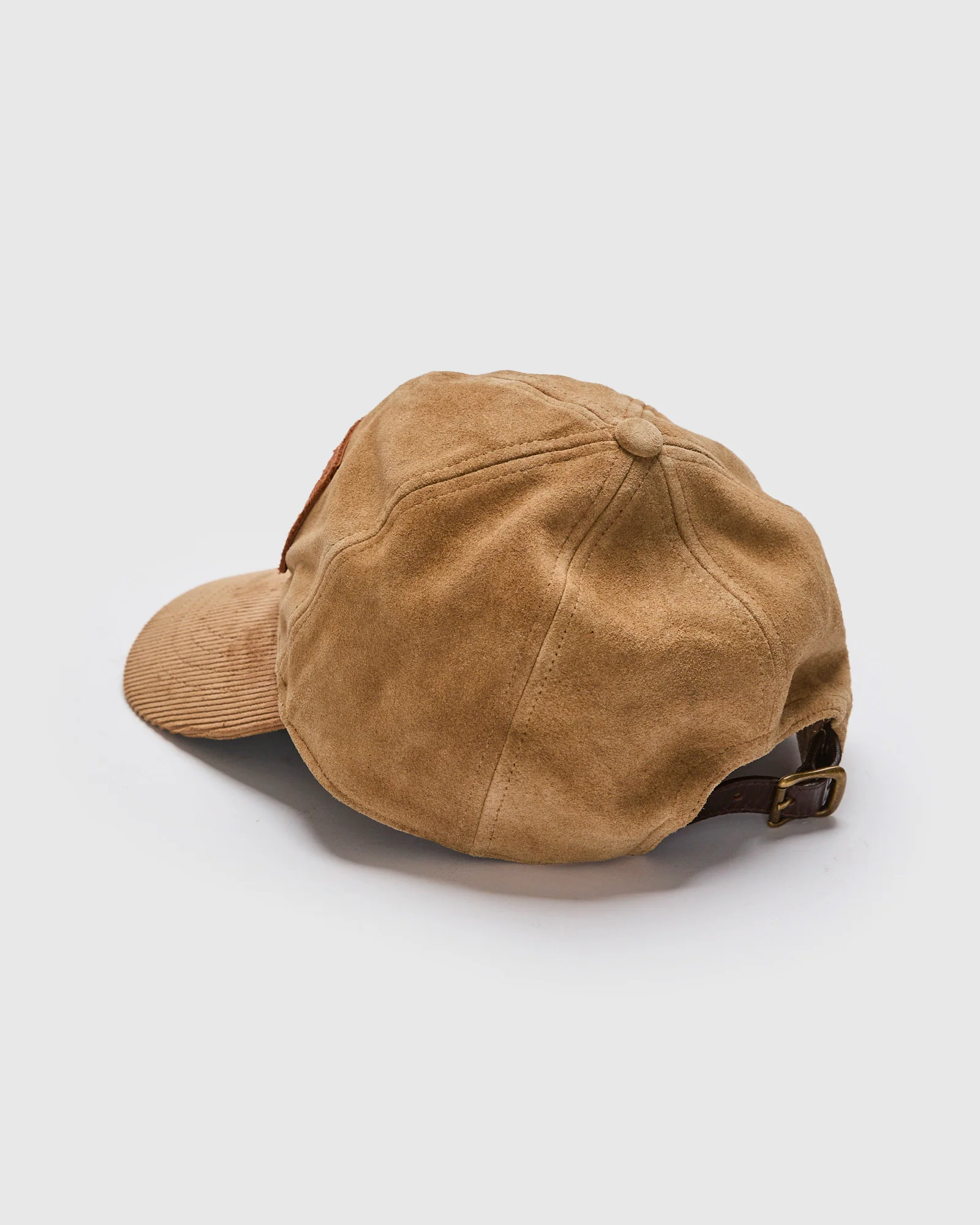 Ranch Logo Roughout Suede Cap in Tan - Image 2