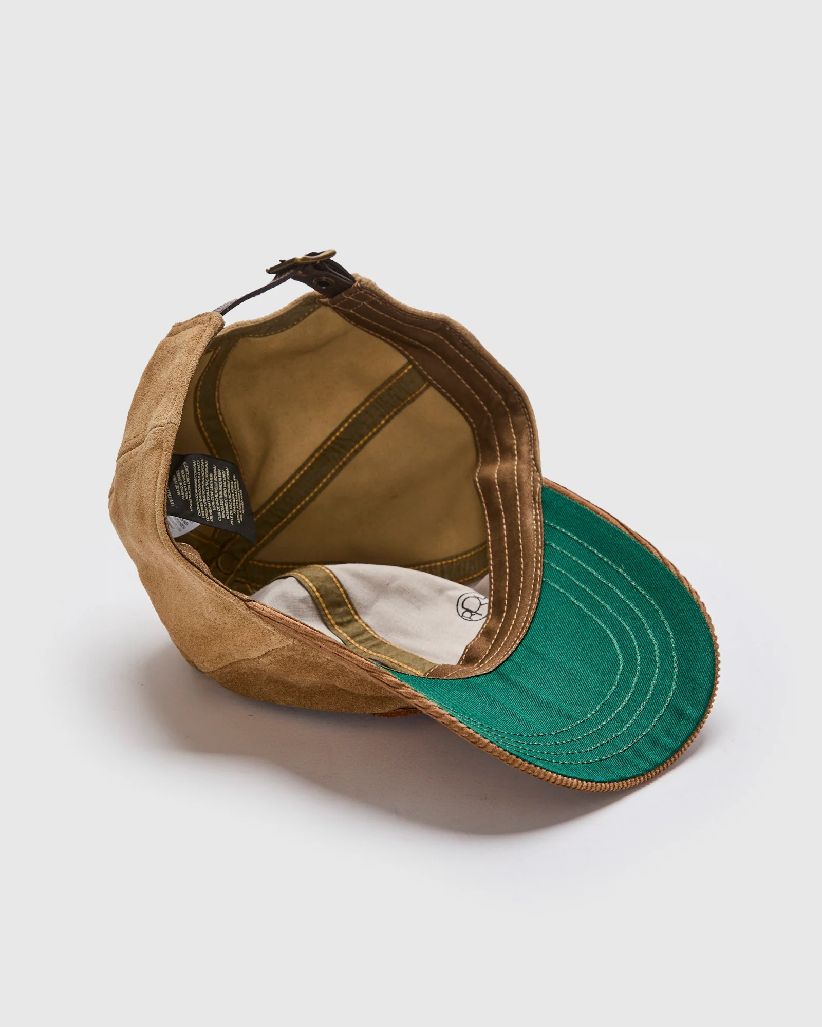 Ranch Logo Roughout Suede Cap in Tan - Image 4