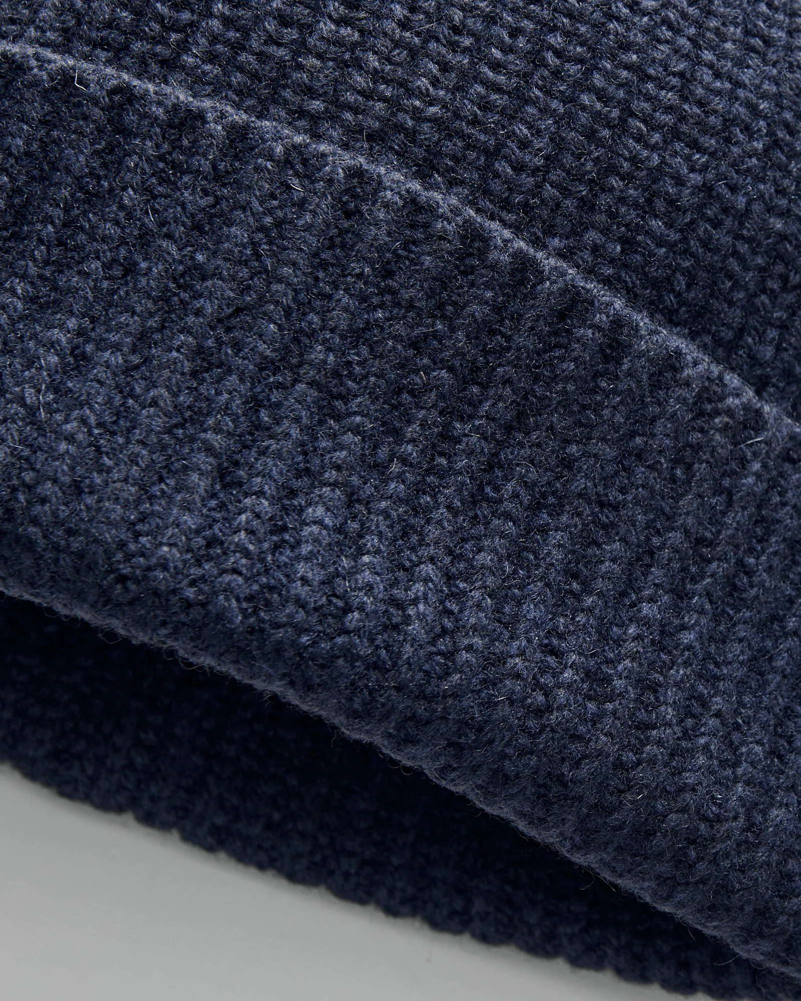 Recycled Cashmere Beanie in Dark Navy - Image 2