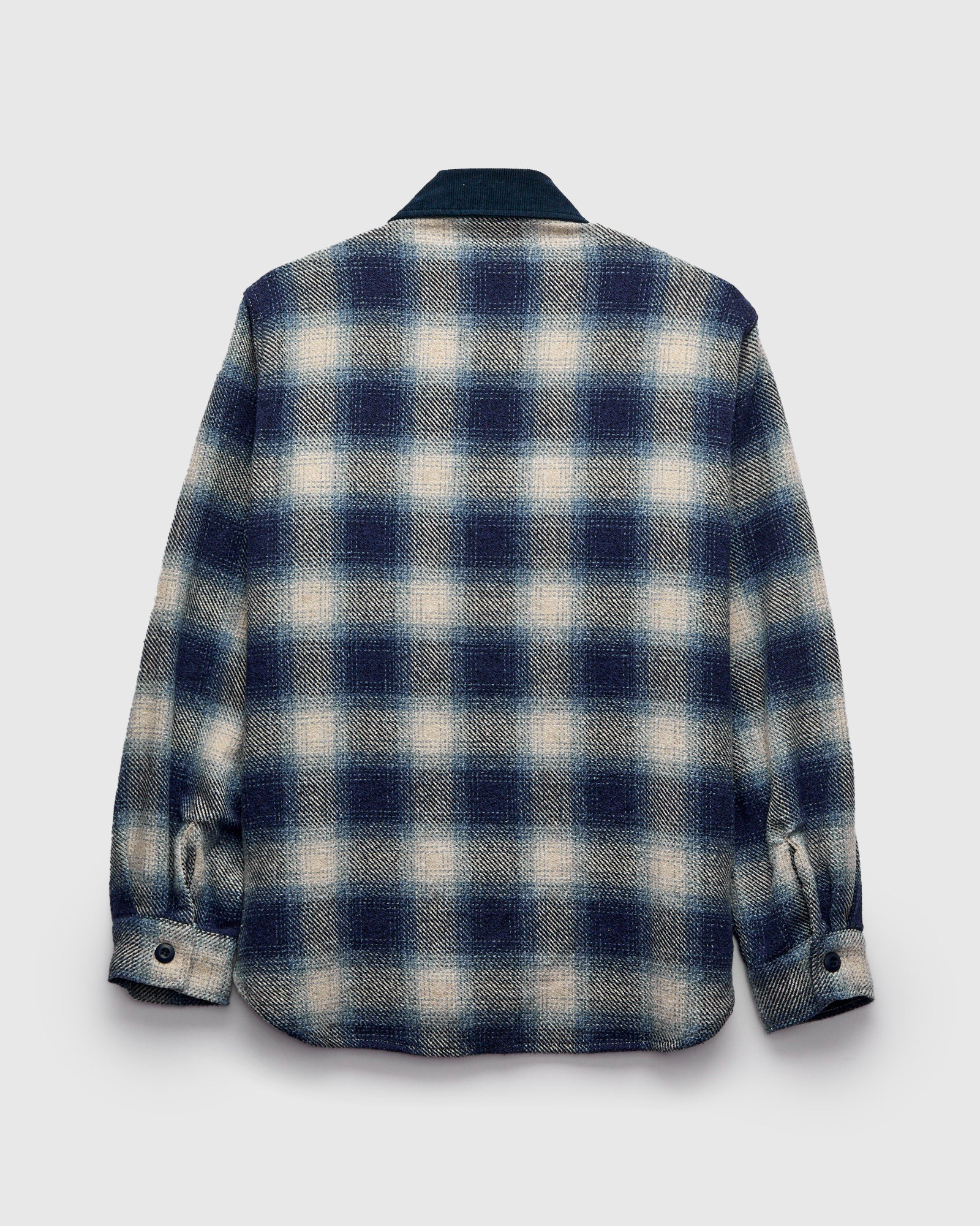 Recycled Cotton Jazz Nep Check Shirt in Blue - Image 2