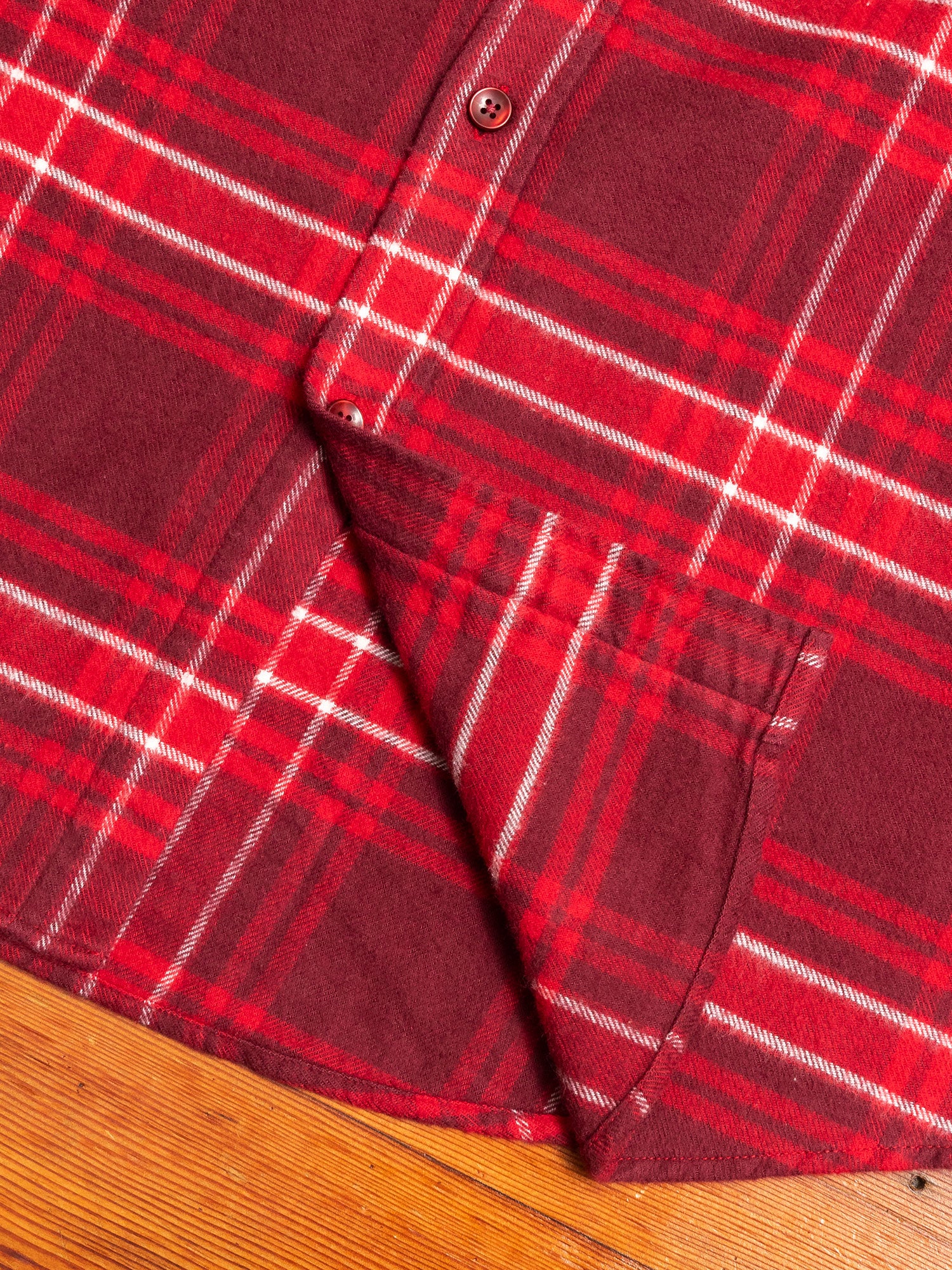 Redish Button-Up Shirt in Red - Image 6