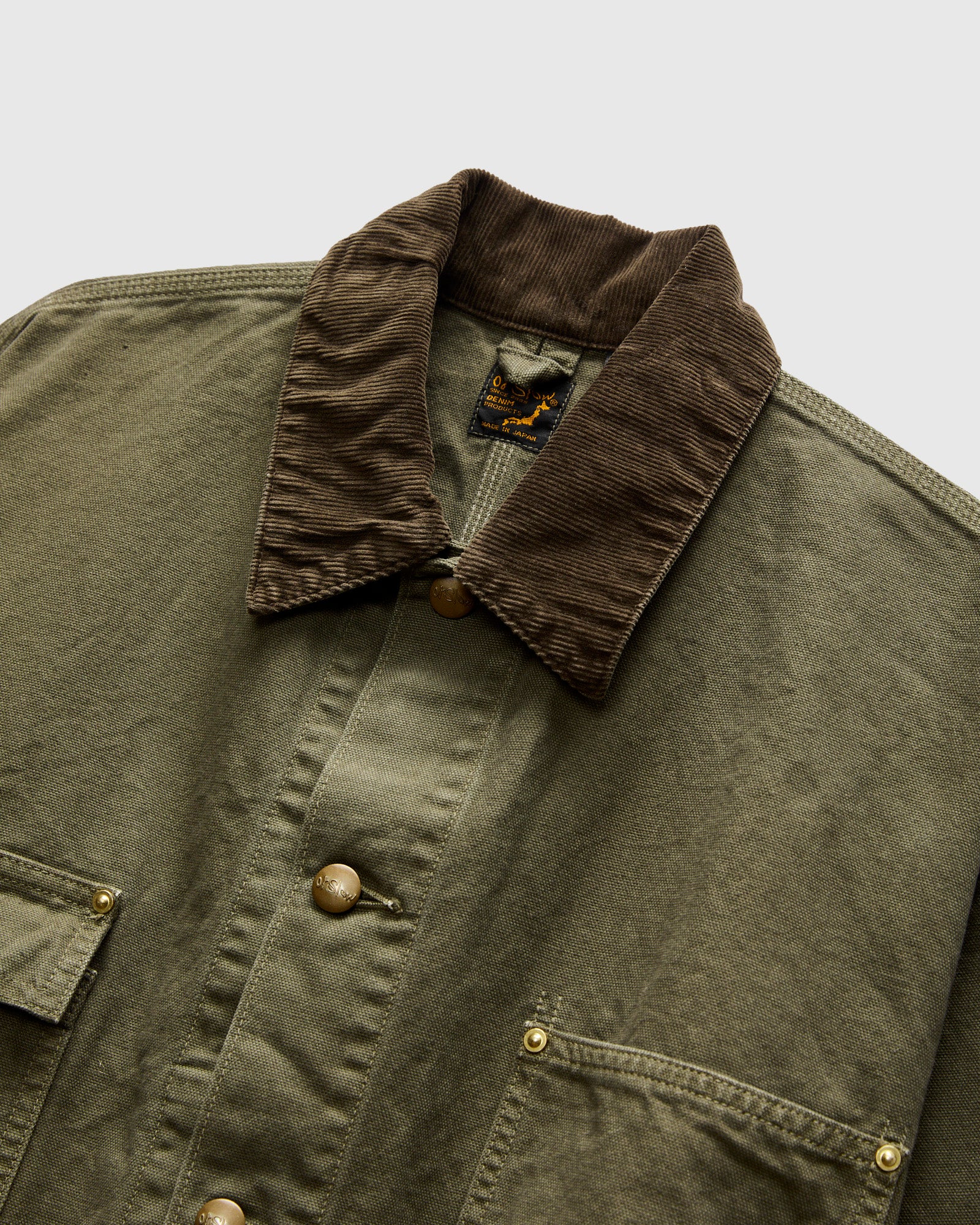 Relaxed Fit Canvas Coverall in Army Green - Image 4