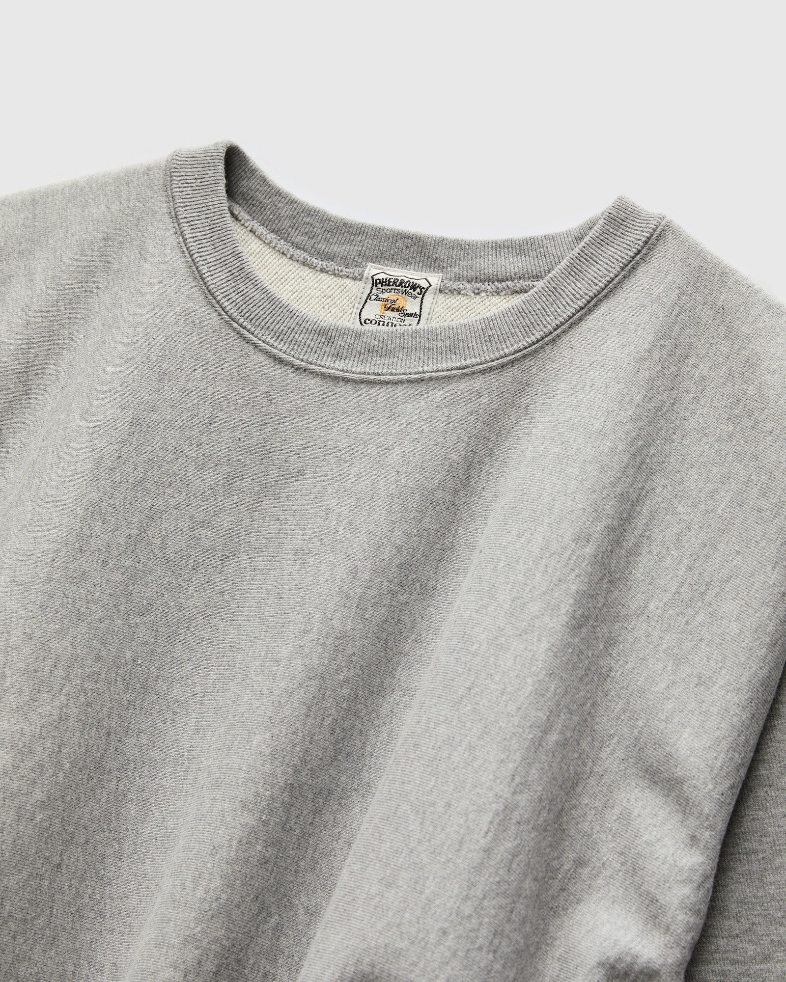 Reverse Weave Heavyweight Crewneck in Heather Grey - Image 3