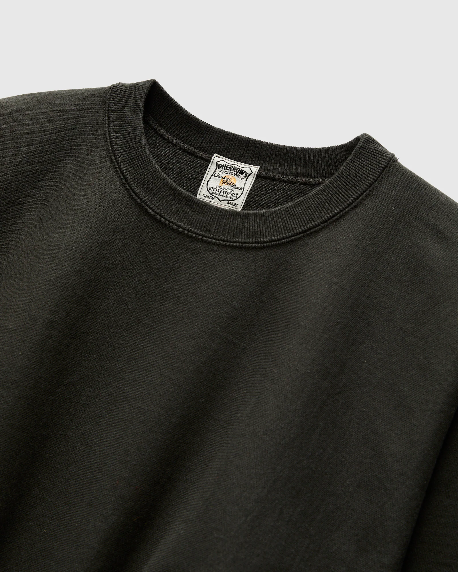Reverse Weave Heavyweight Crewneck in Sulfur Black - Image 3