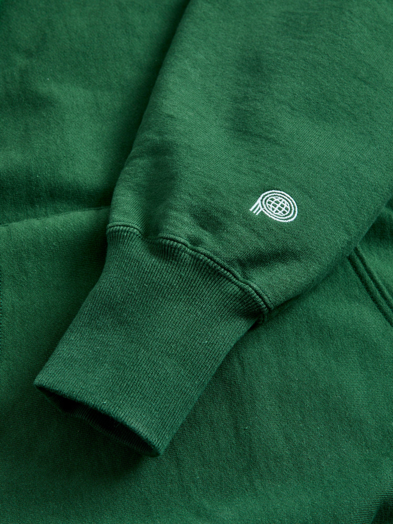 Reverse Weave Heavyweight Pullover Hoodie in Green - Image 6