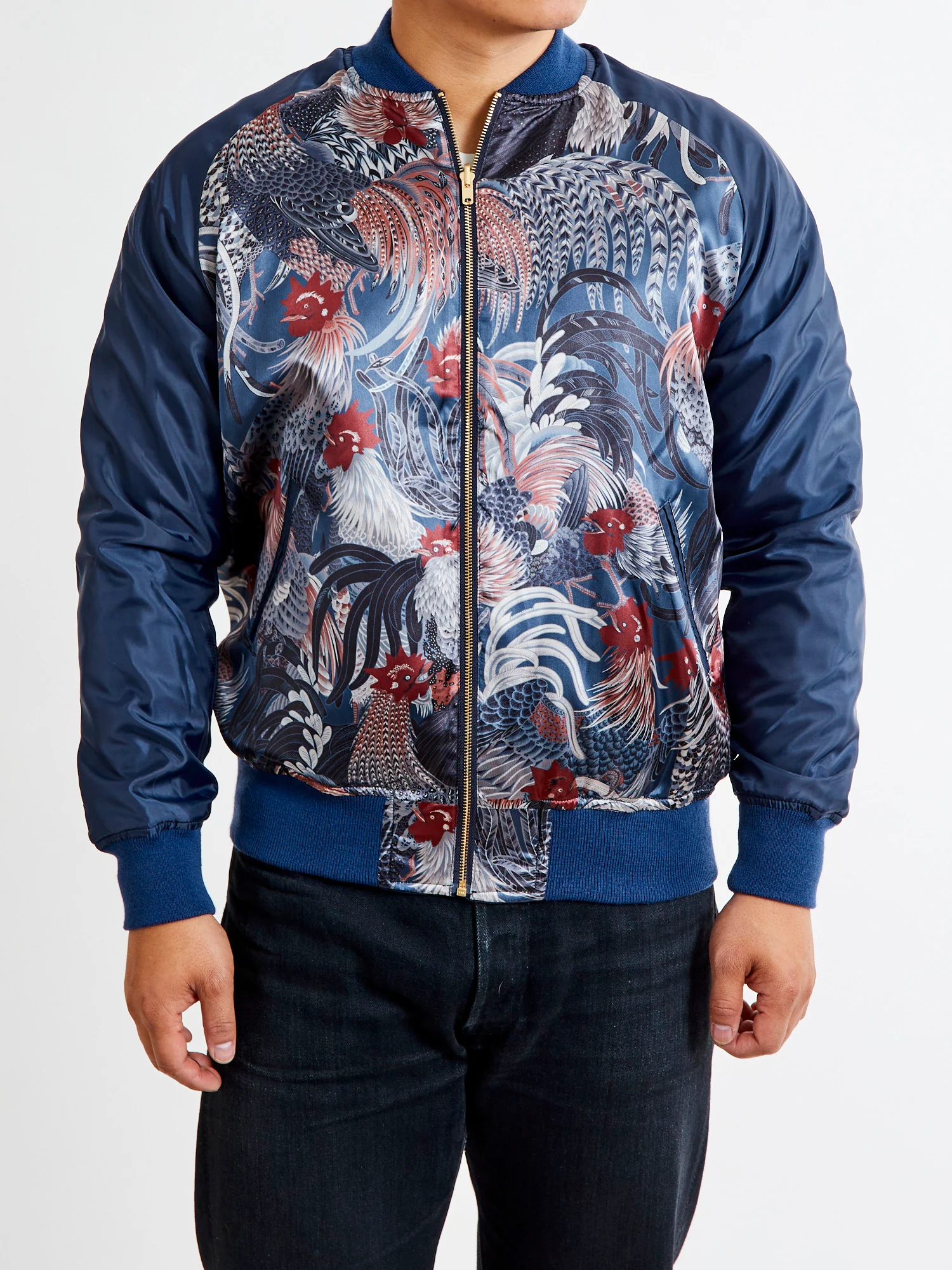 Reversible Souvenir Jacket in Navy - Image 2