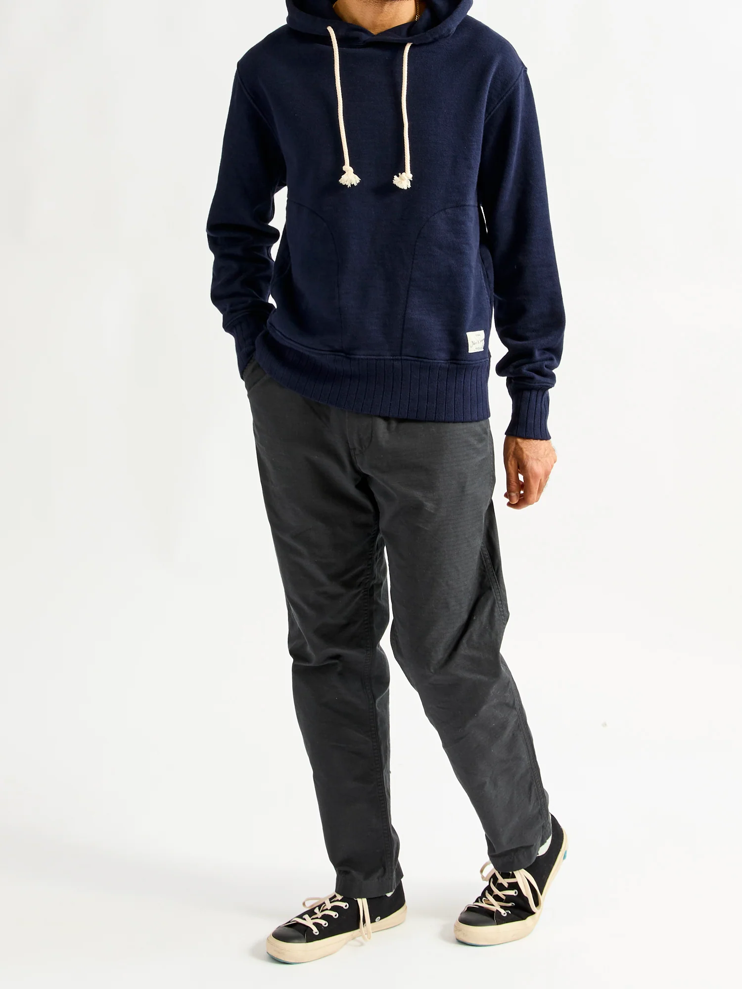 RFHD01 "Good Basics" Rugged Fleece 16oz Hoodie in Dark Navy - Image 10