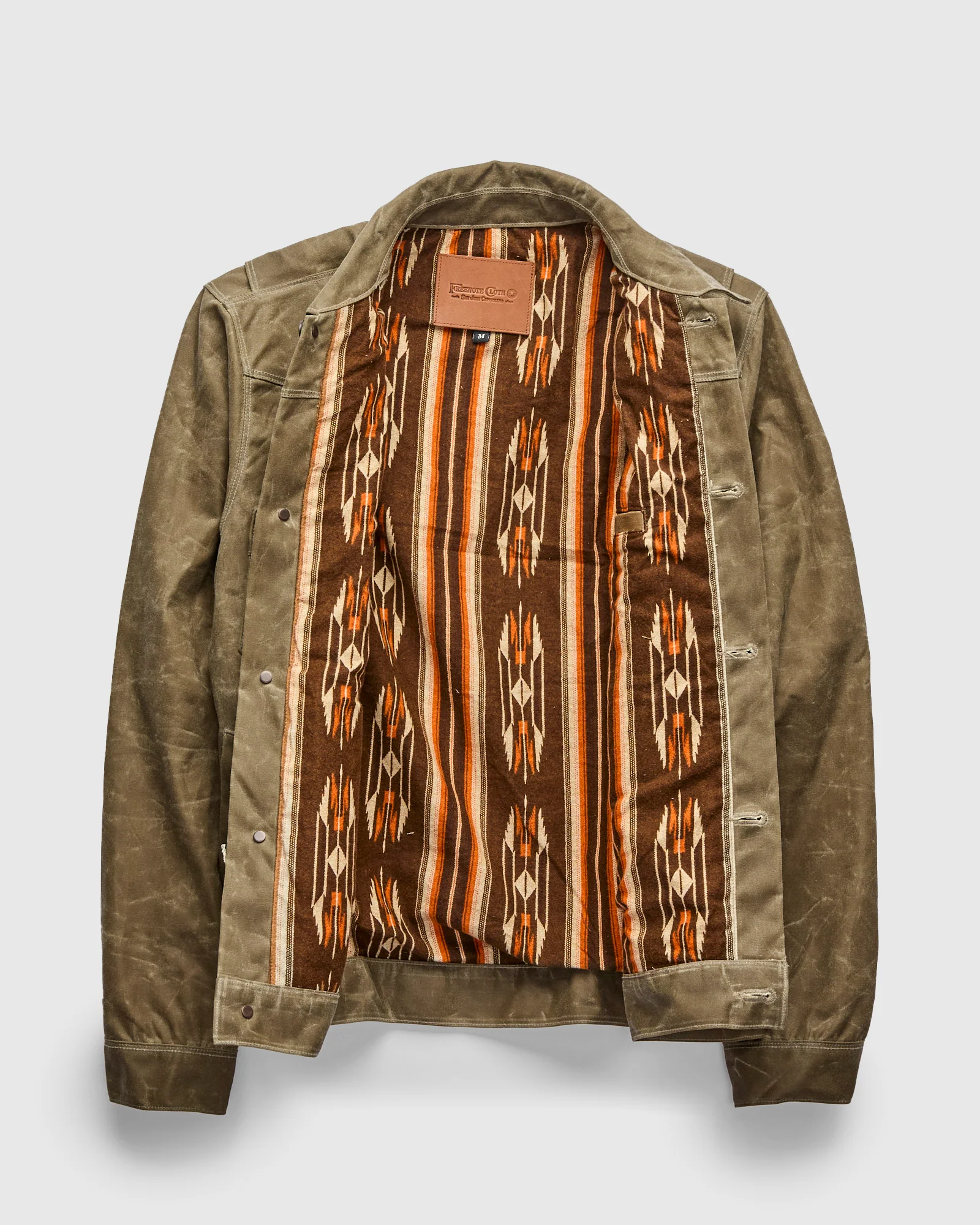 Waxed Canvas Riders Jacket in Tobacco Brown - Image 3