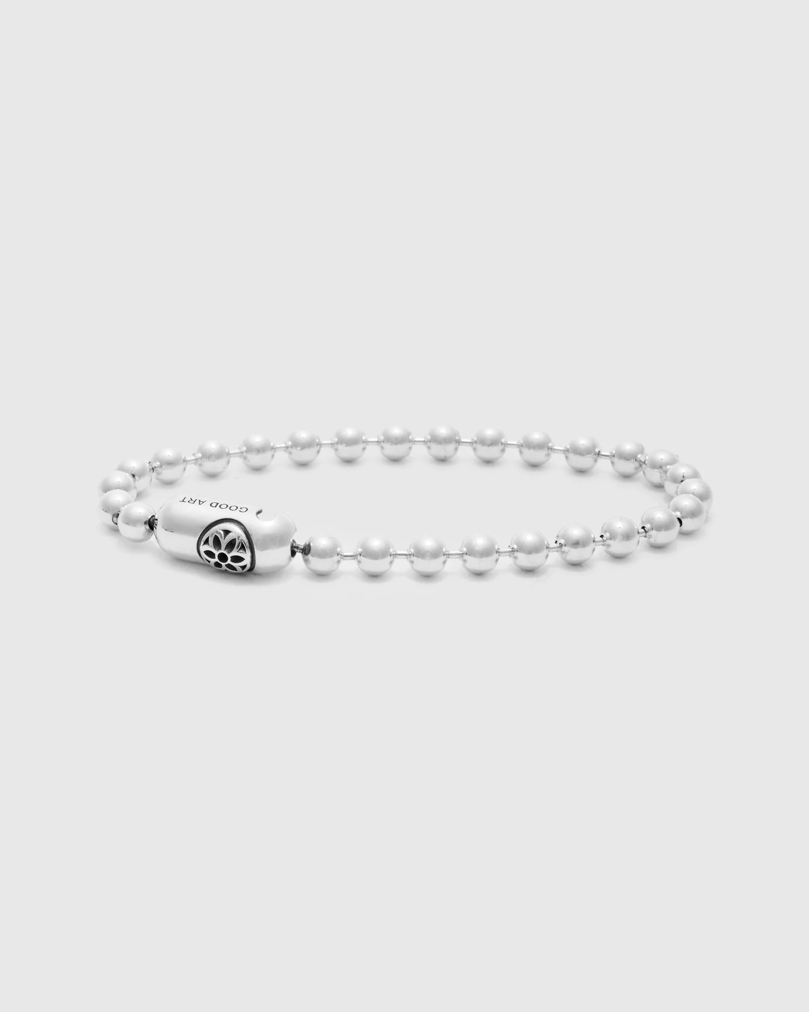 Rosette Poplock Bracelet Size B in Sterling Silver