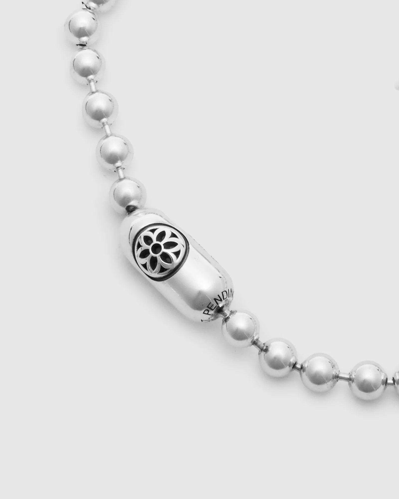 Rosette Poplock Necklace Size B in Sterling Silver - Image 2