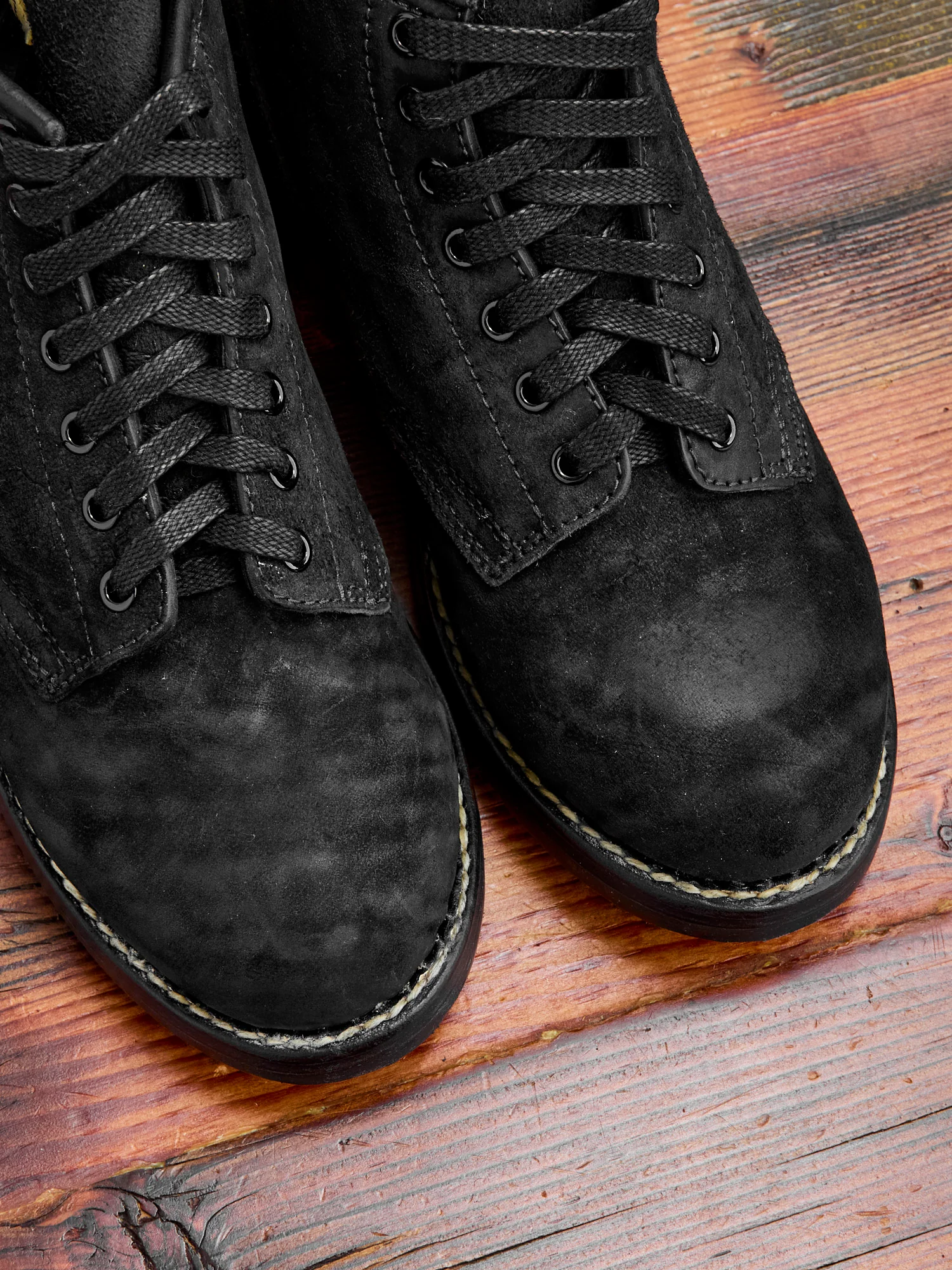 Roughout Brigadier Boots-Folk in Black Horsehide - Image 5